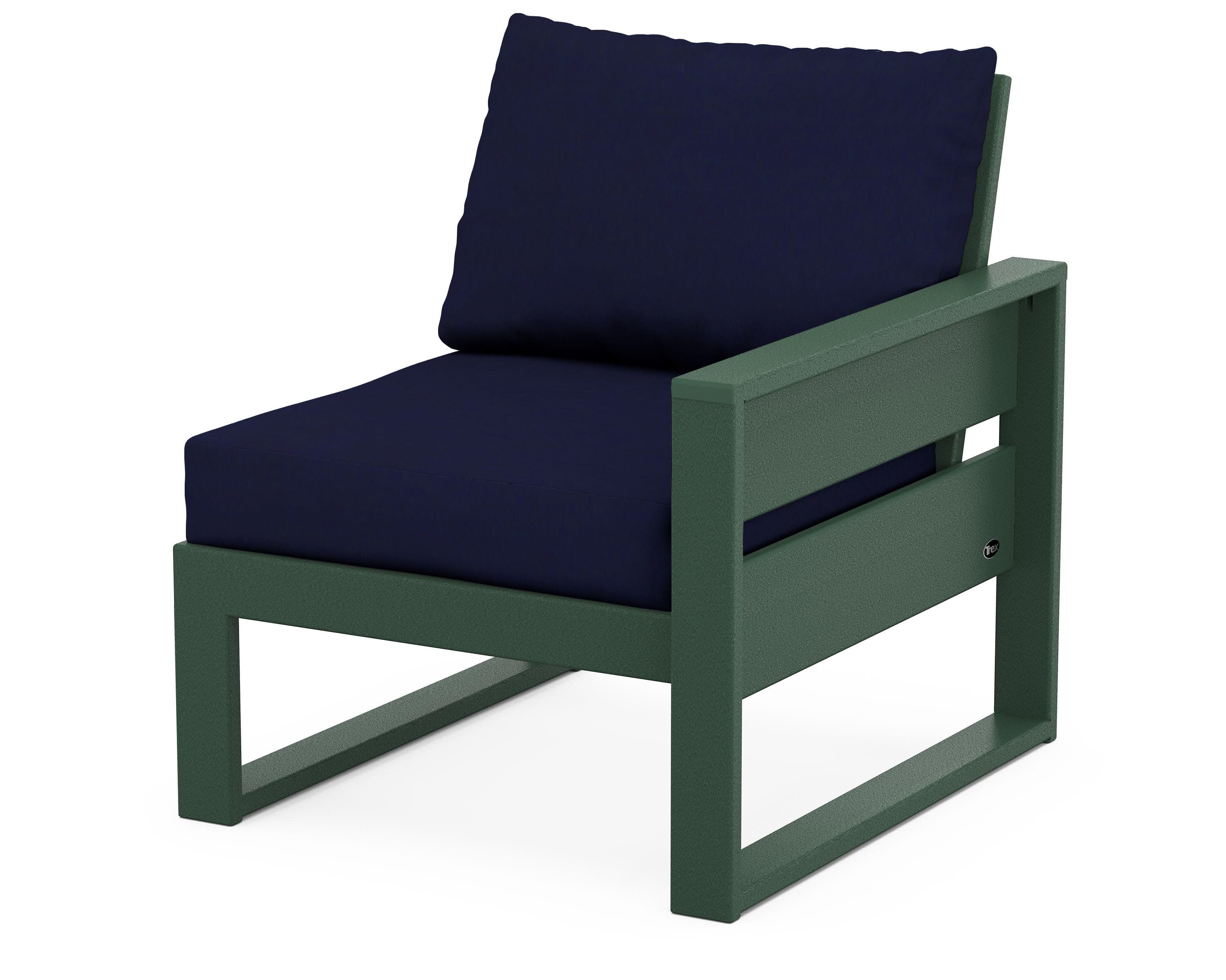 Eastport Modular Right Arm Chair in Rainforest Canopy / Navy