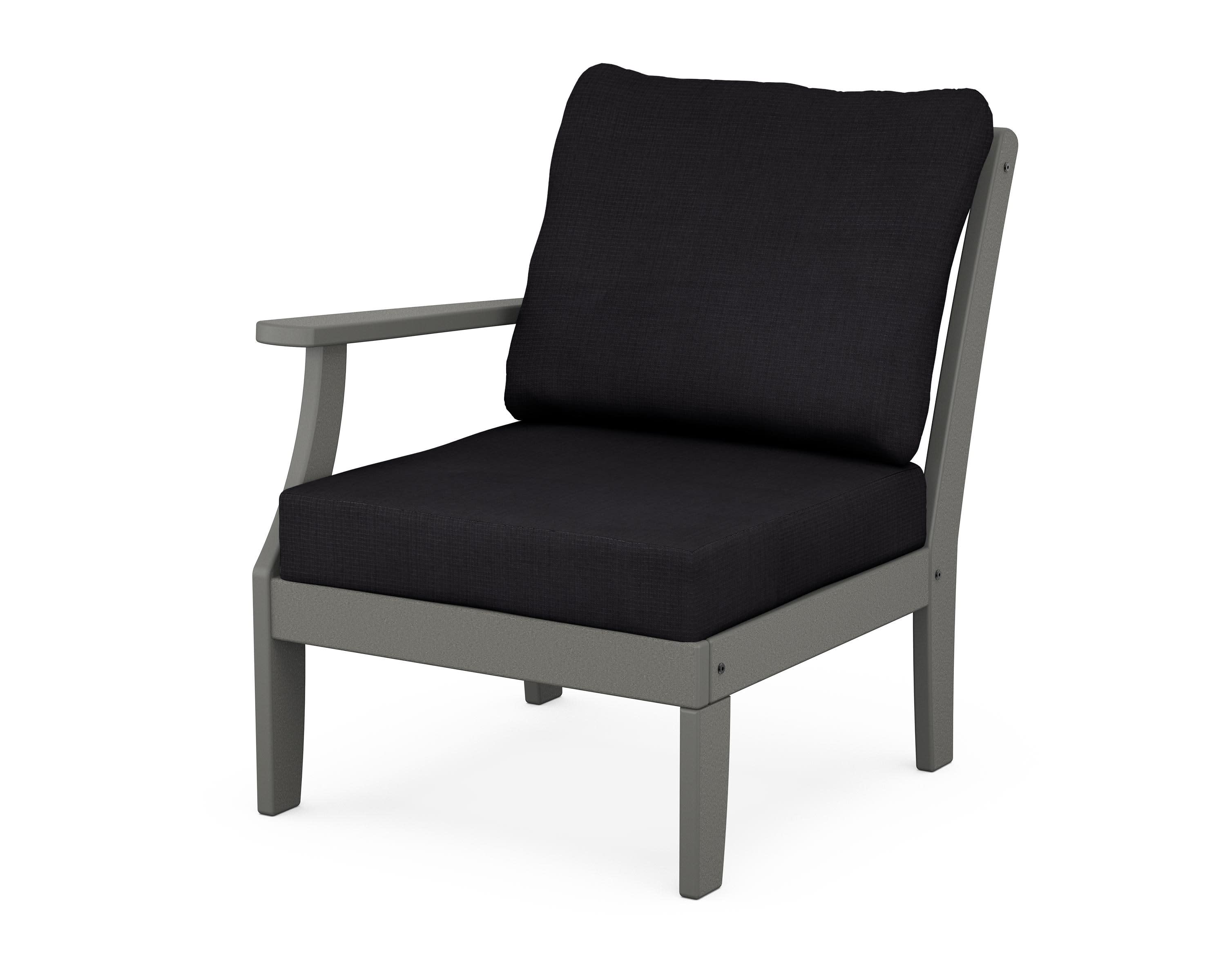Yacht Club Modular Left Arm Chair in Stepping Stone / Midnight Linen