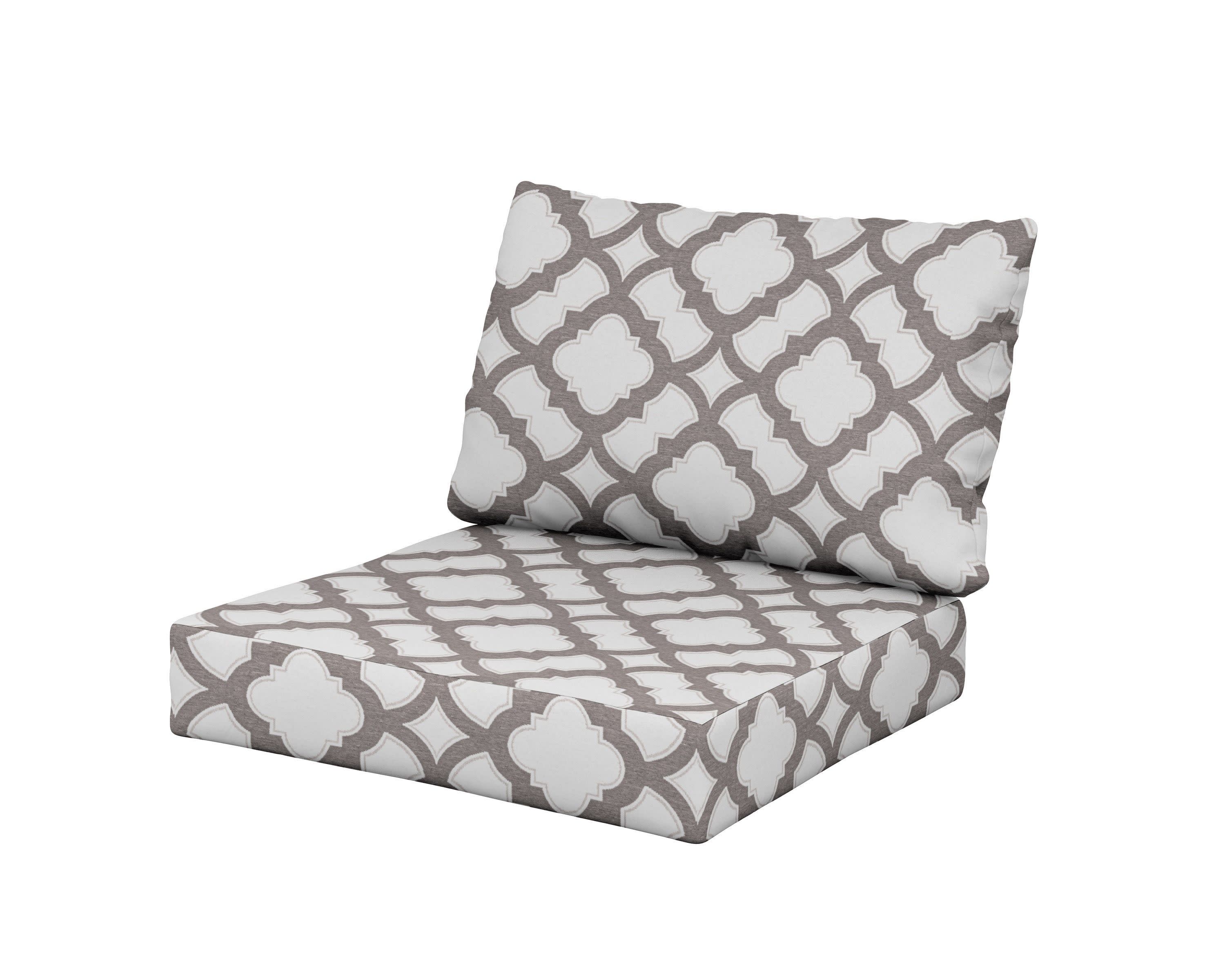 Modular Cushion in Trellis Grey Mist