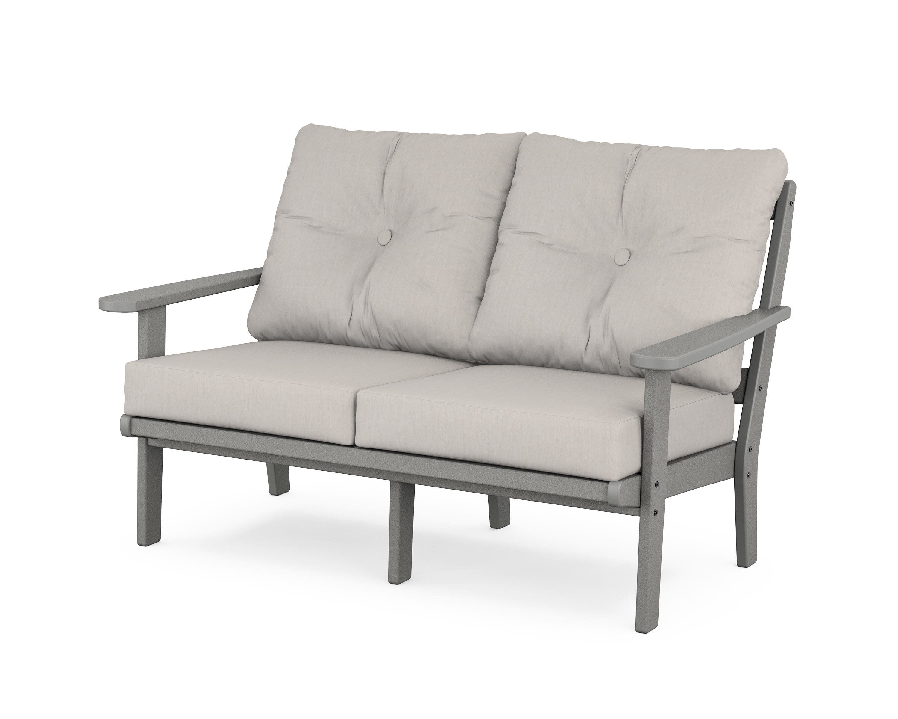 Cape Cod Deep Seating Loveseat in Stepping Stone / Cast Ash