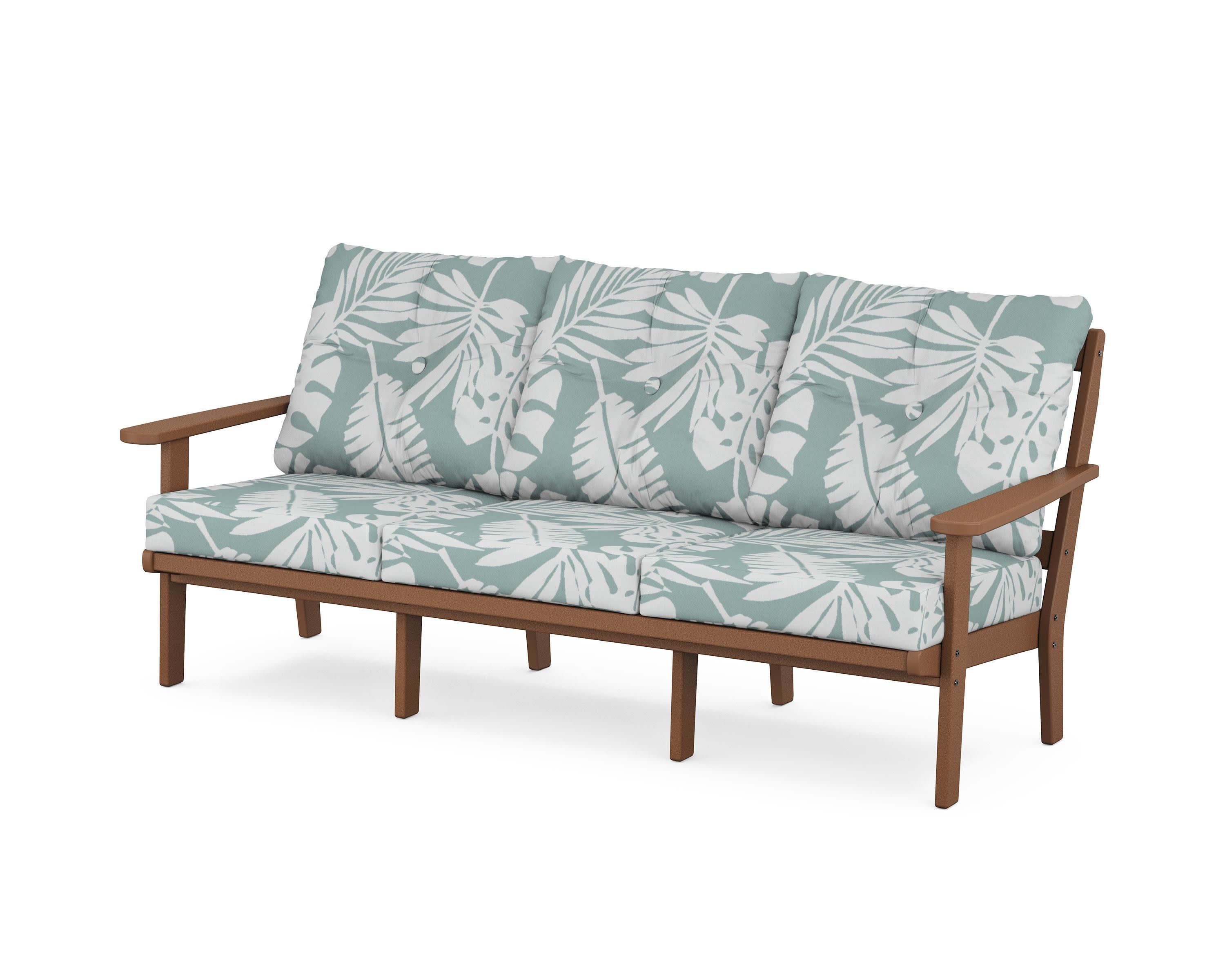 Cape Cod Deep Seating Sofa in Tree House / Leaf Glacier Spa