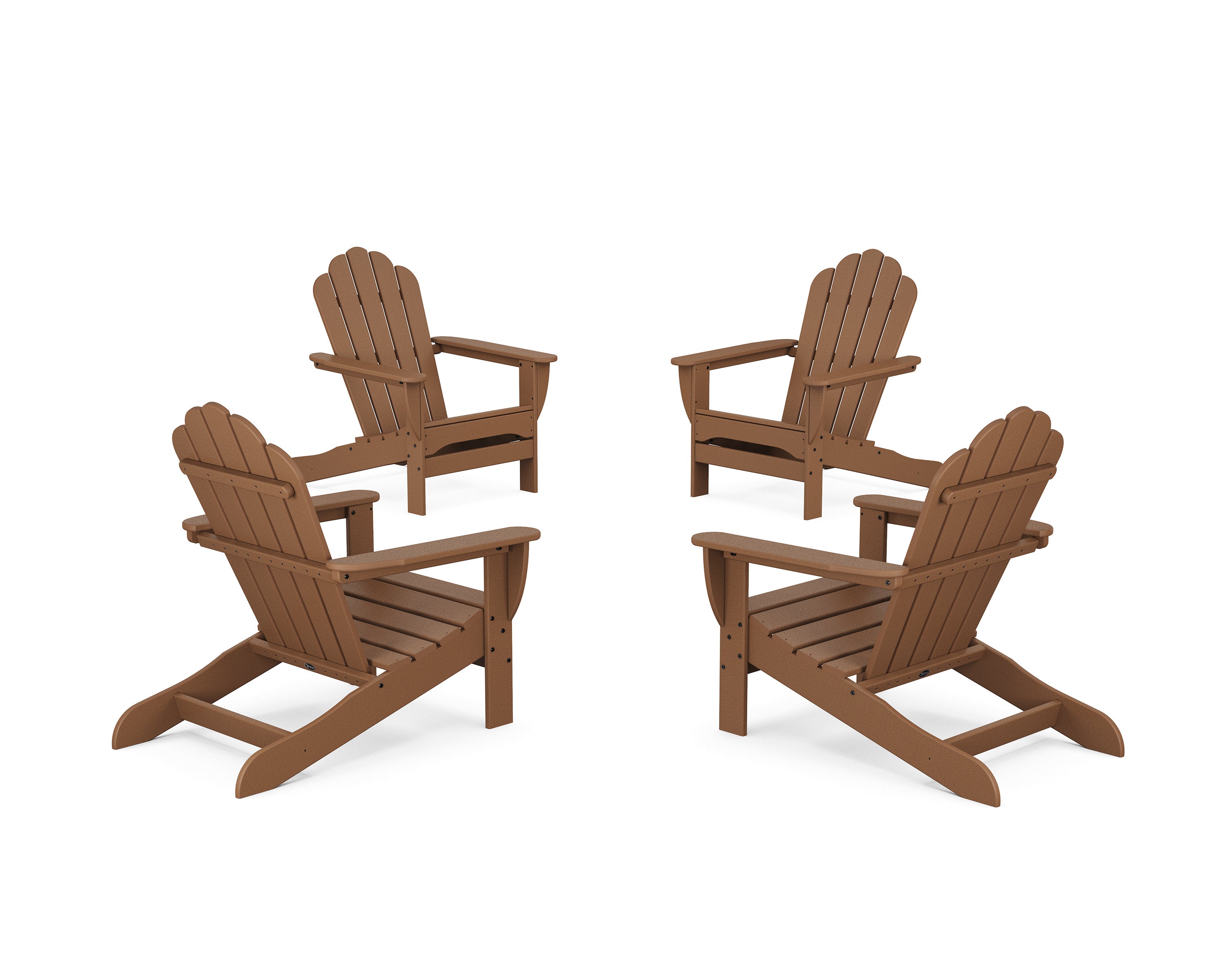 4-Piece Monterey Bay Oversized Adirondack Chair Conversation Set in Tree House