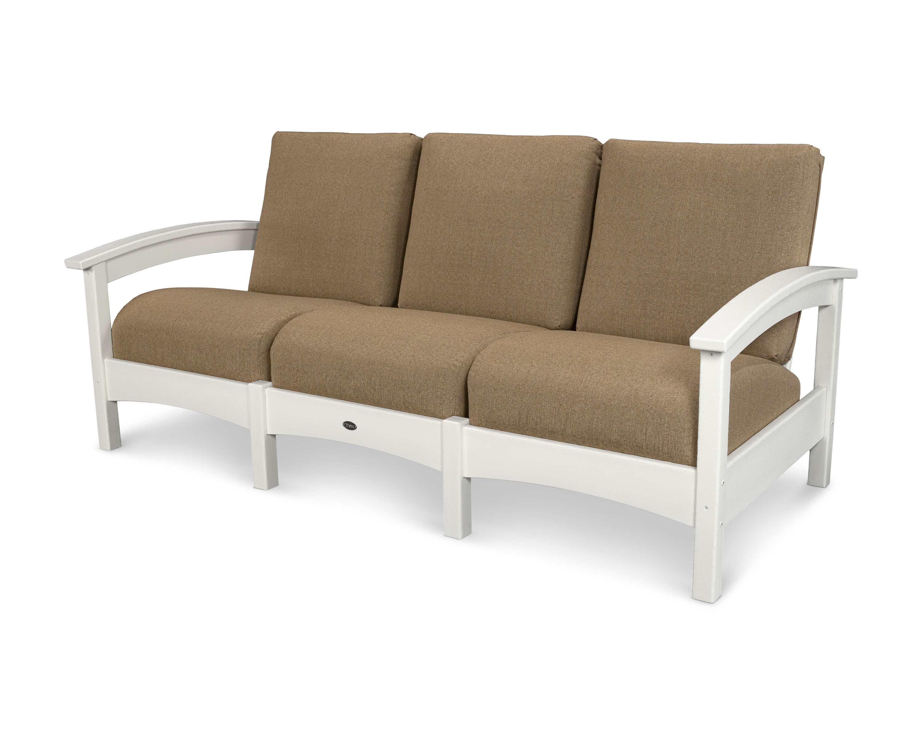 Rockport Club Sofa in Classic White / Sesame