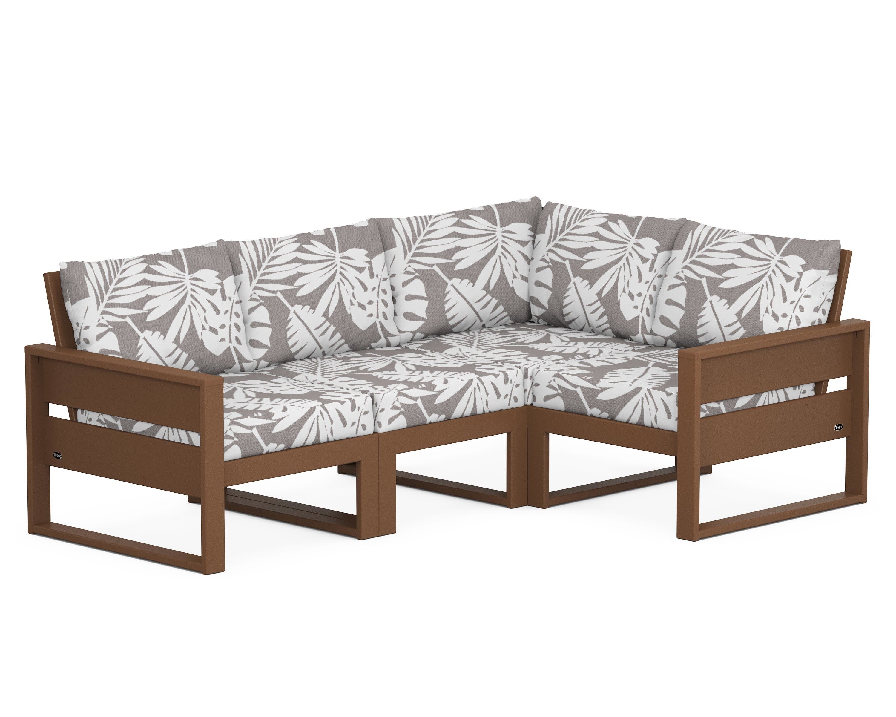 Eastport 4- Piece Sectional in Tree House / Leaf Grey Mist