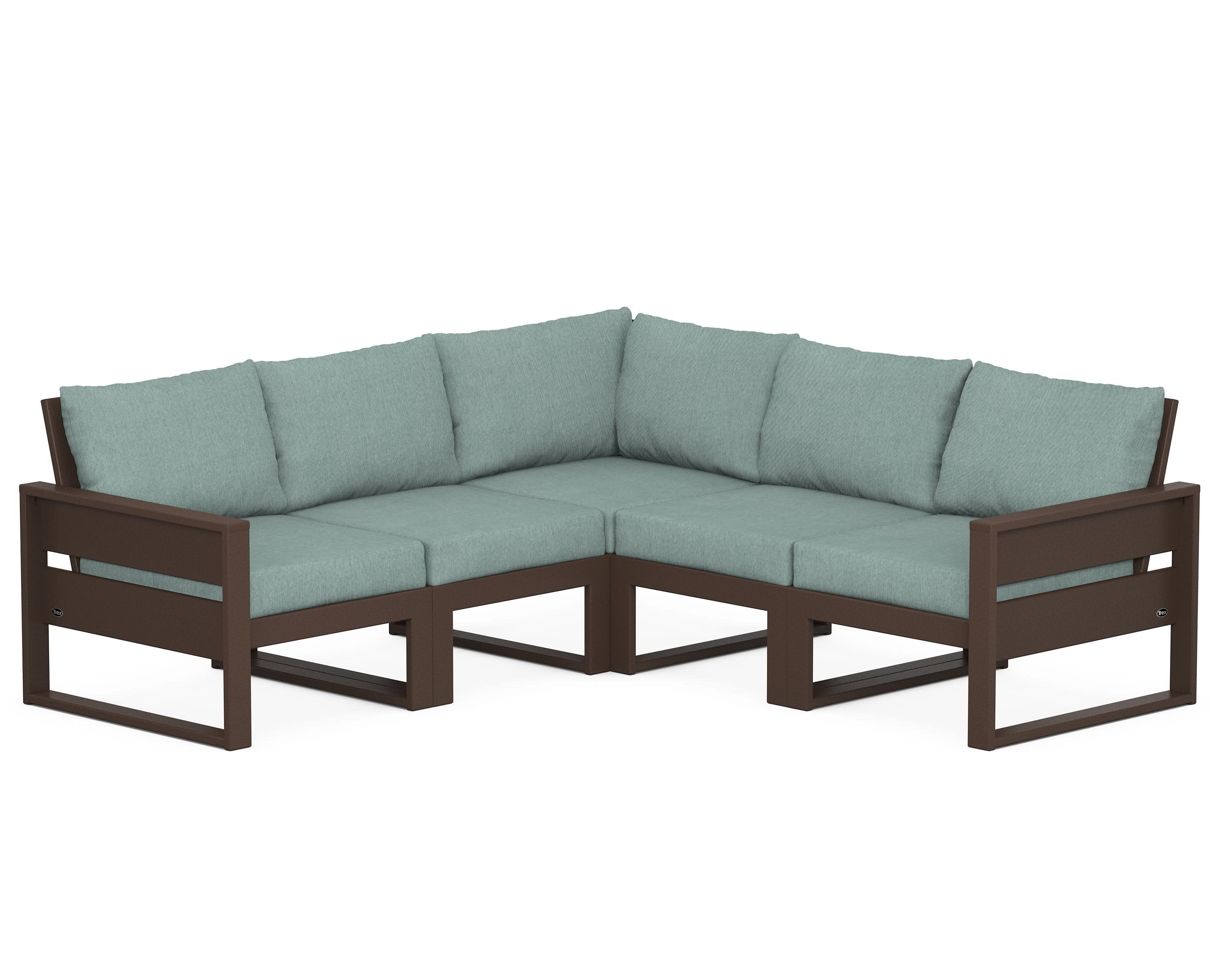 Eastport 5-Piece Sectional in Vintage Lantern / Glacier Spa