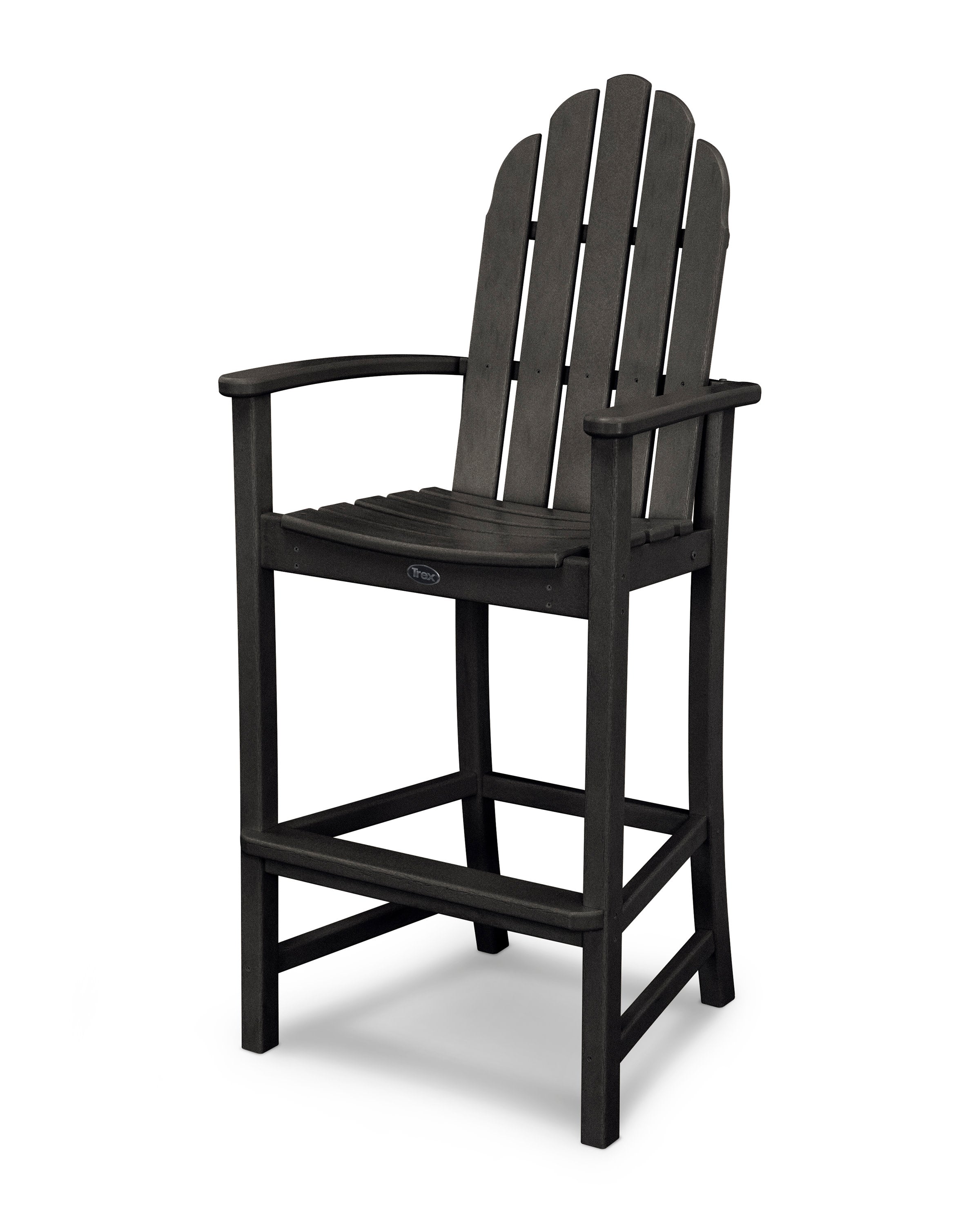Cape Cod Adirondack Bar Chair in Charcoal Black