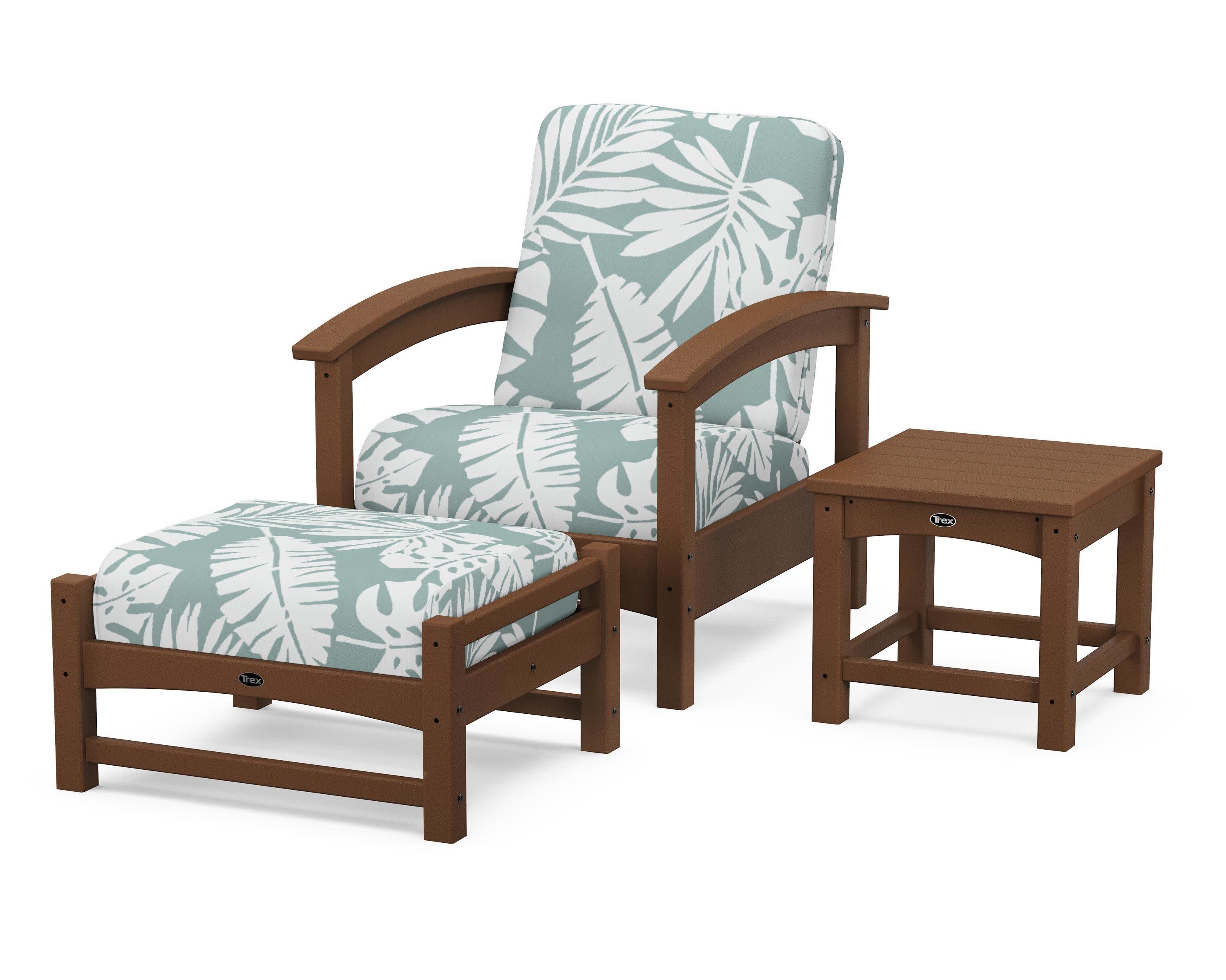 Rockport 3-Piece Deep Seating Set in Tree House / Leaf Glacier Spa