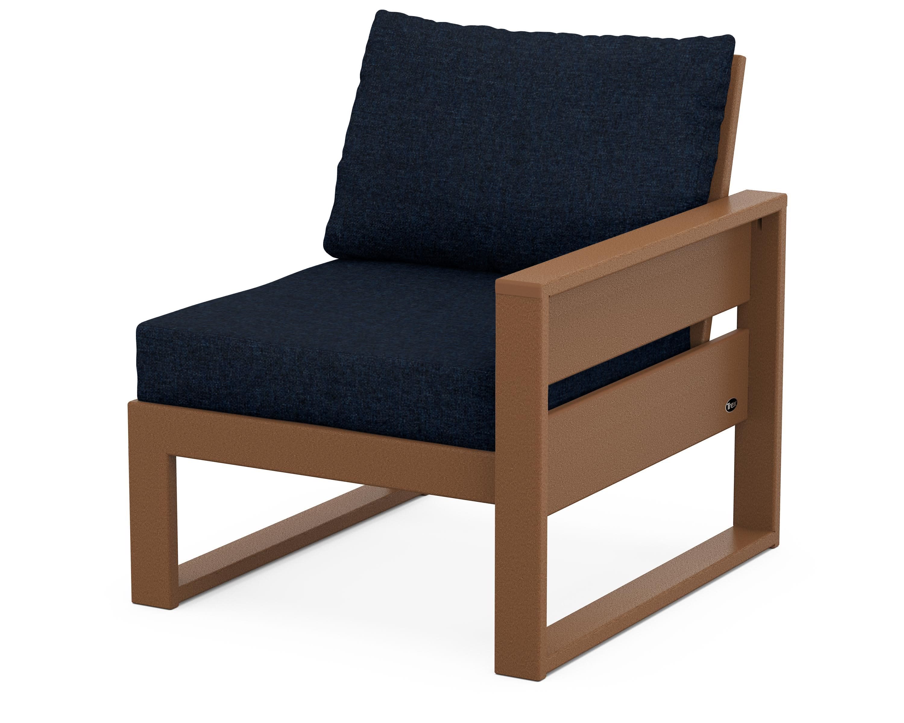 Eastport Modular Right Arm Chair in Tree House / Marine Indigo