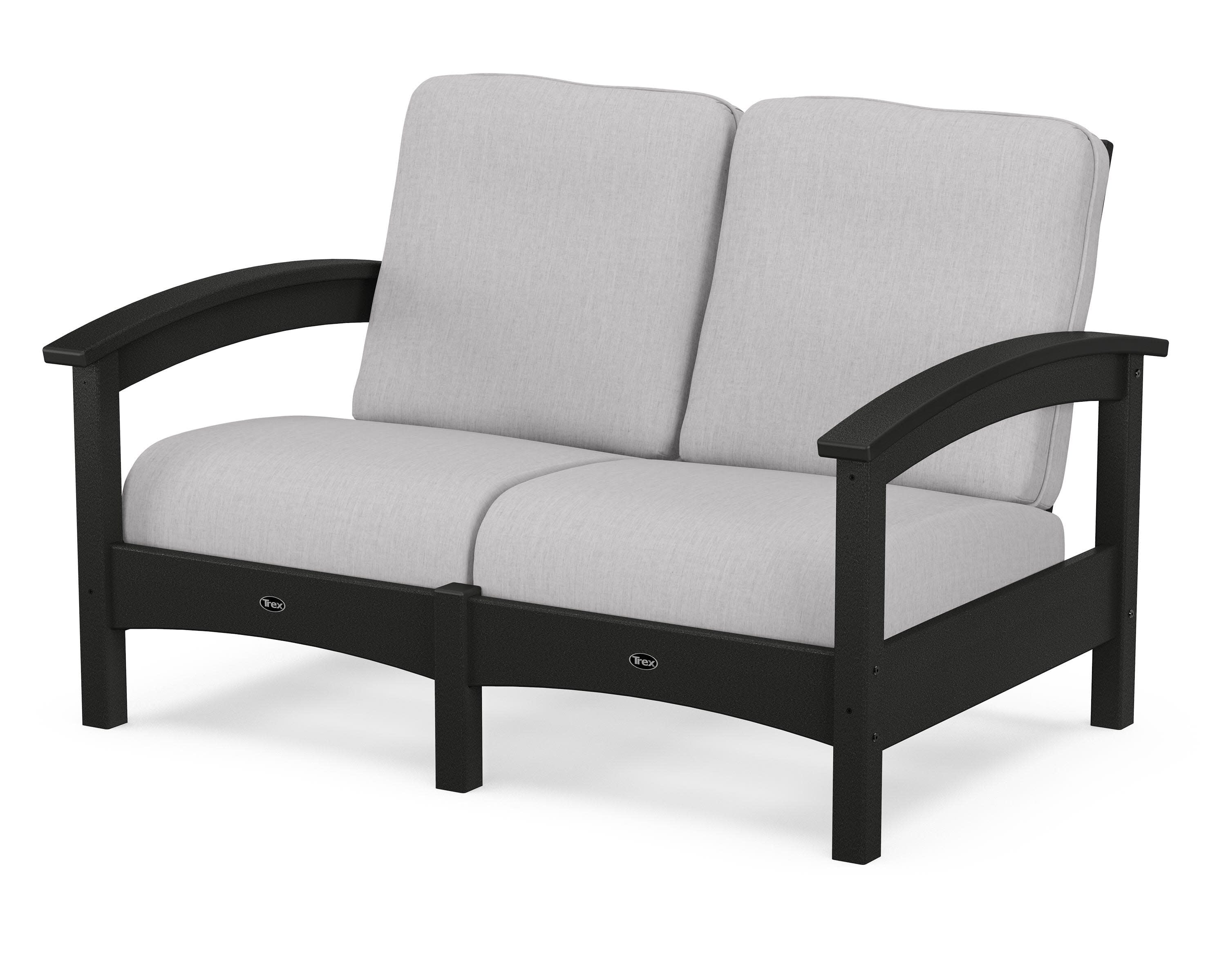 Rockport Club Loveseat in Charcoal Black / Granite
