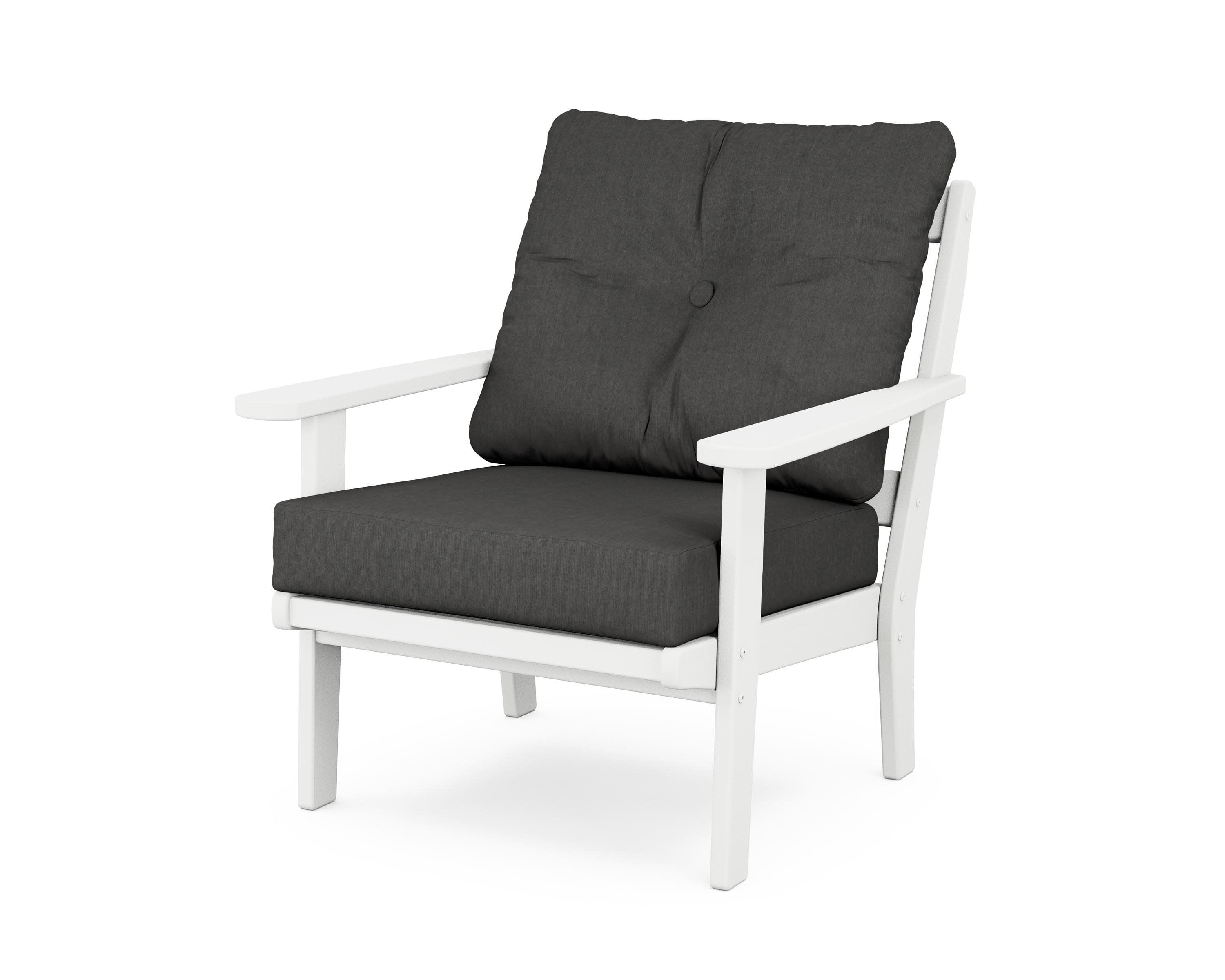 Cape Cod Deep Seating Chair in Classic White / Spectrum Carbon