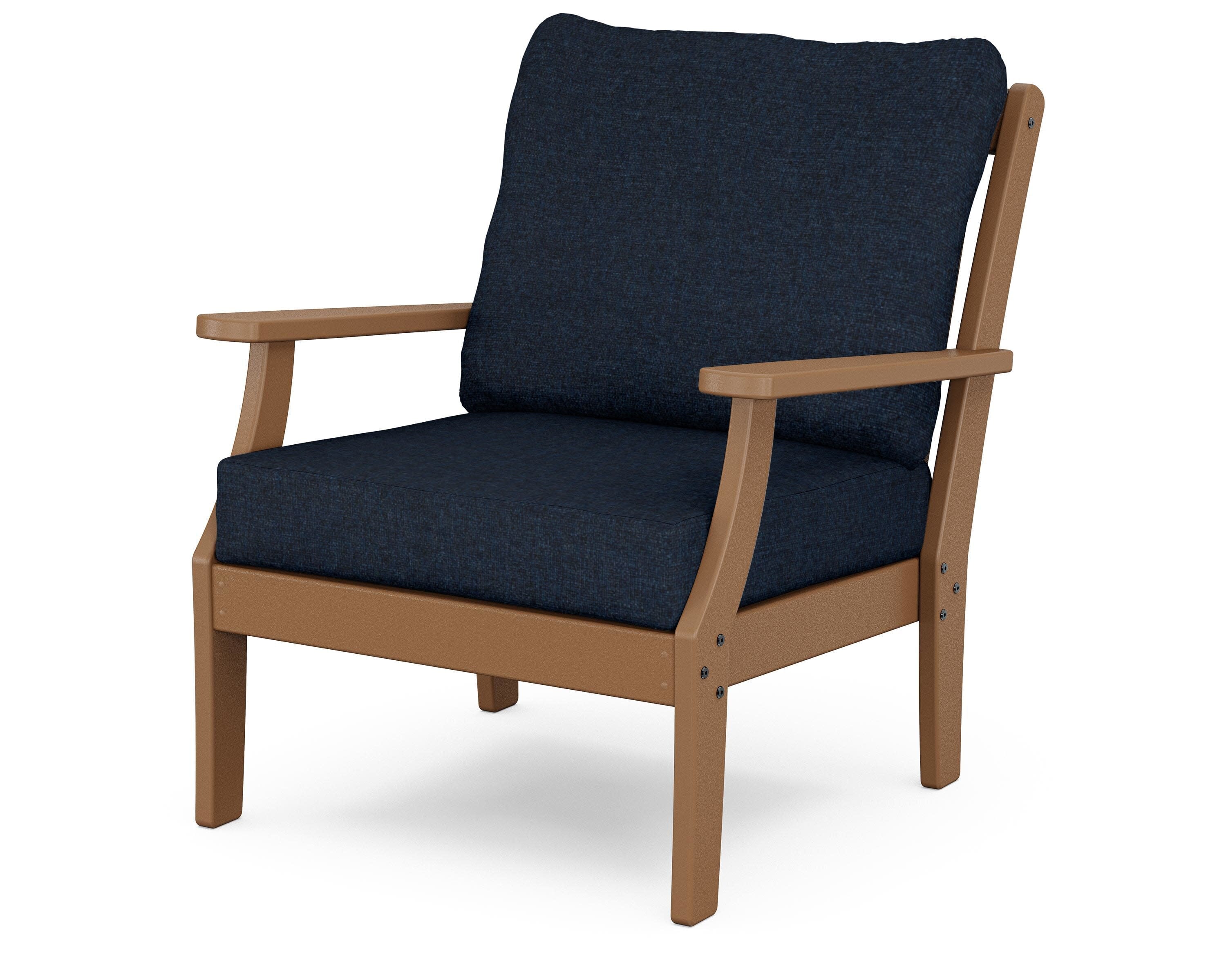 Yacht Club Deep Seating Chair in Tree House / Marine Indigo