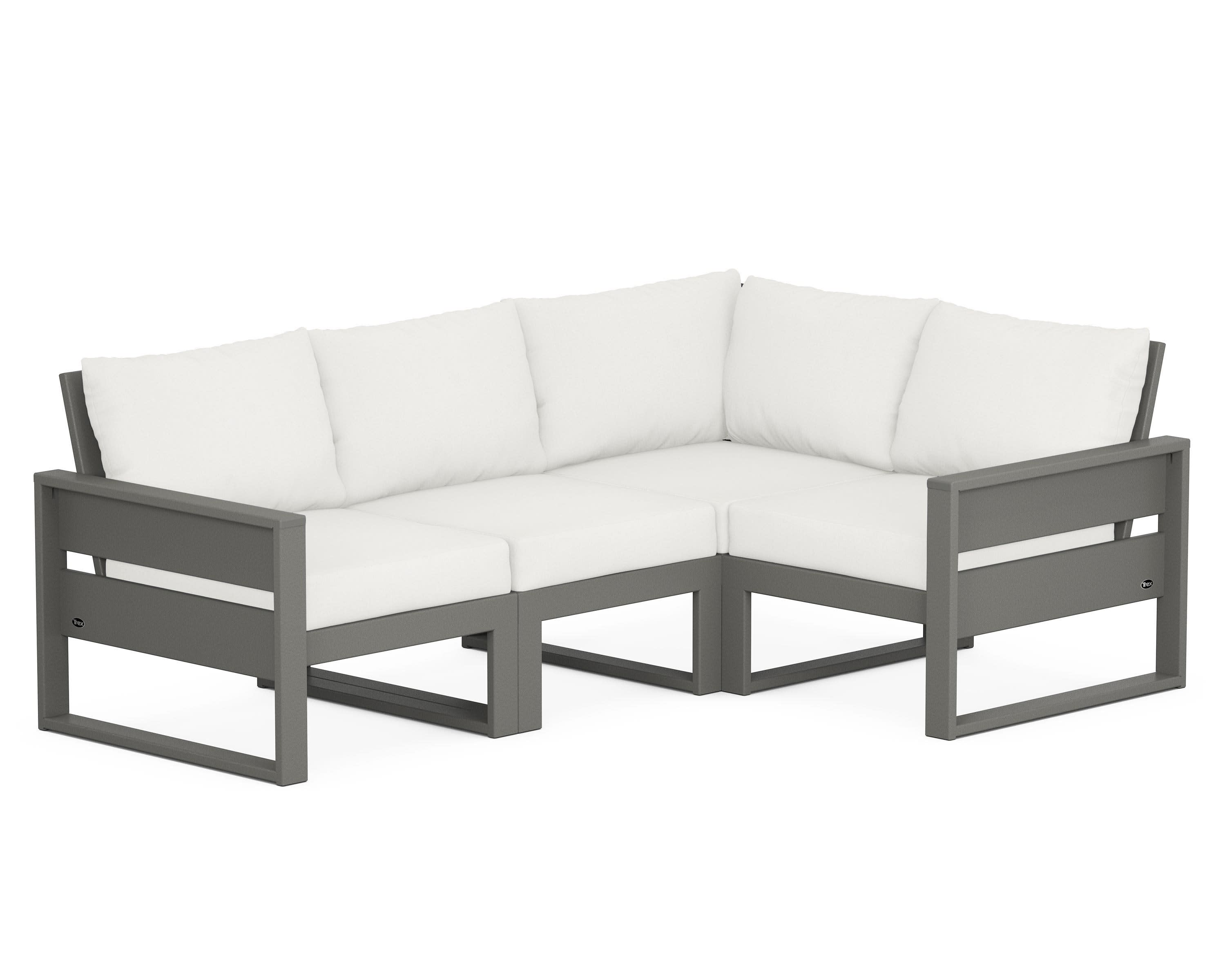 Eastport 4- Piece Sectional in Stepping Stone / Natural Linen