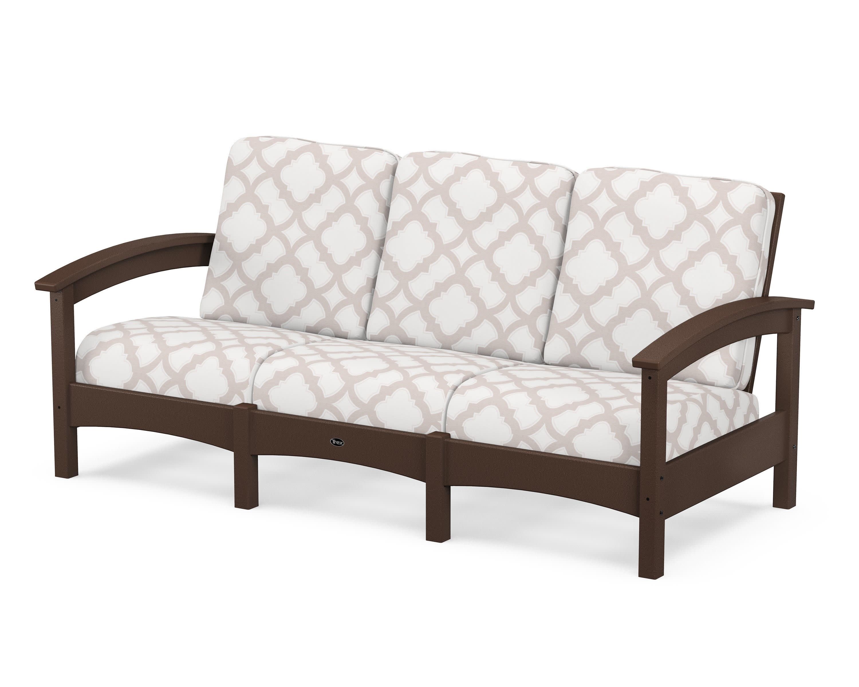 Rockport Club Sofa in Vintage Lantern / Trellis Dune Burlap