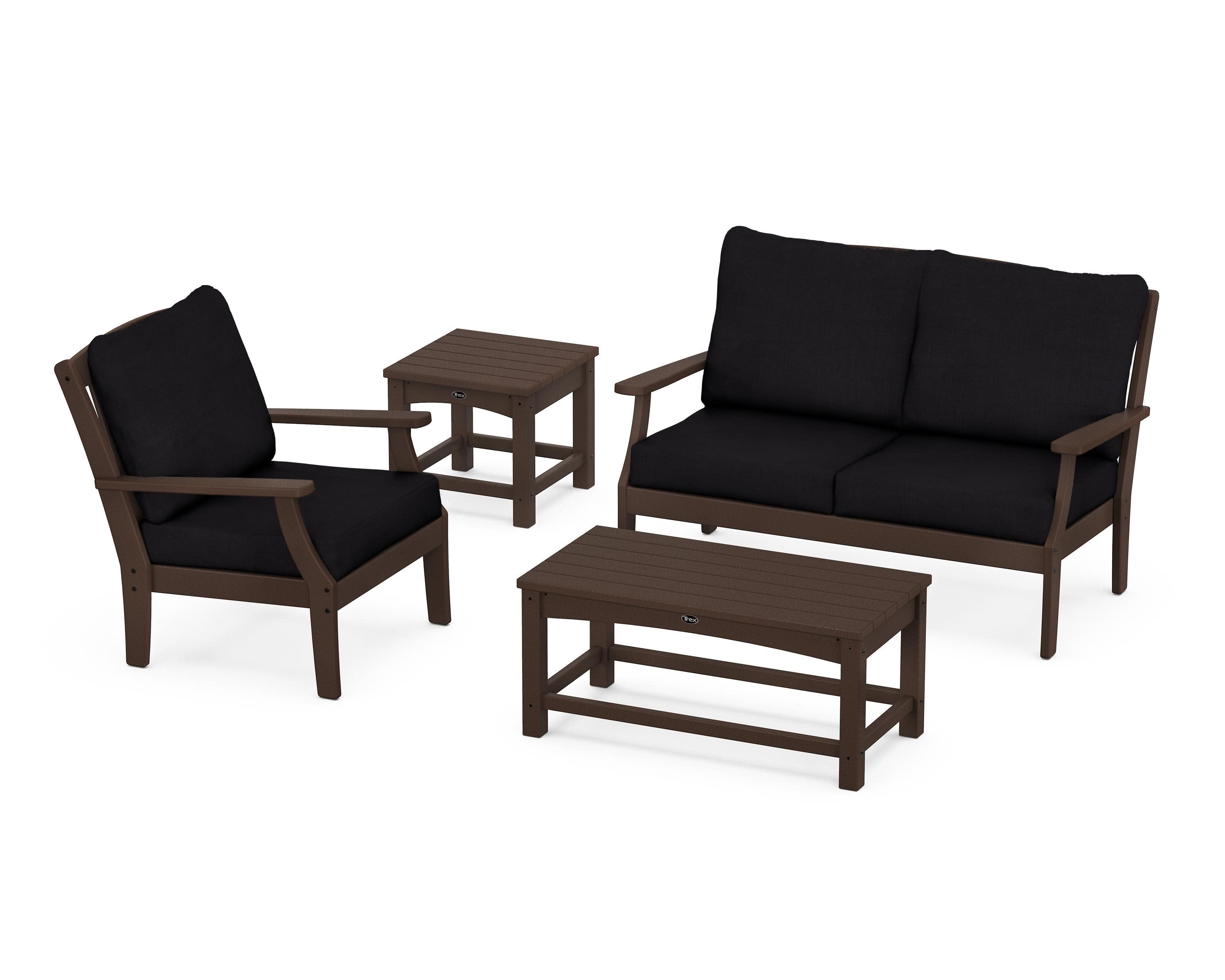 Yacht Club 4-Piece Deep Seating Set in Vintage Lantern / Midnight Linen