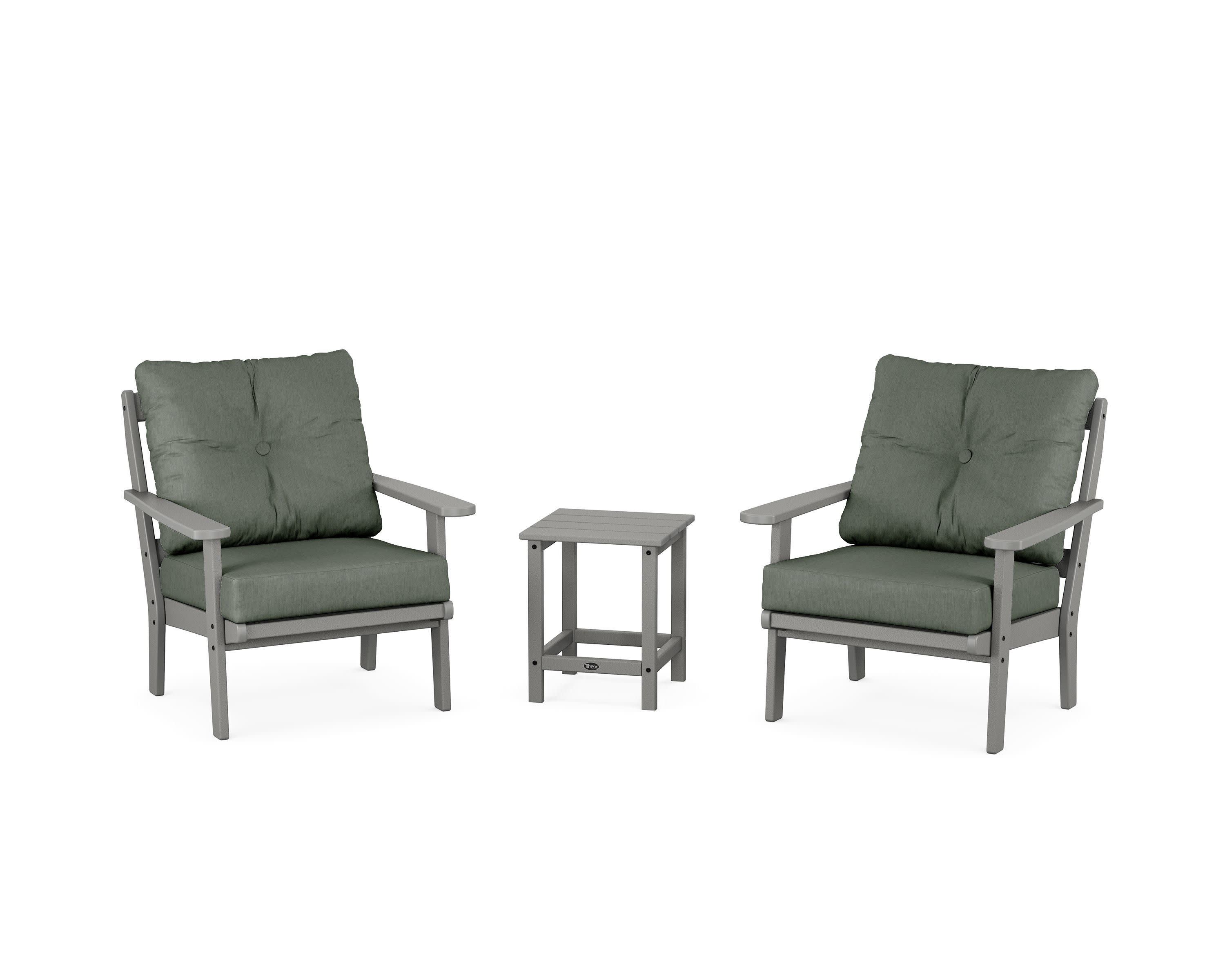 Cape Cod 3-Piece Deep Seating Set in Stepping Stone / Cast Sage