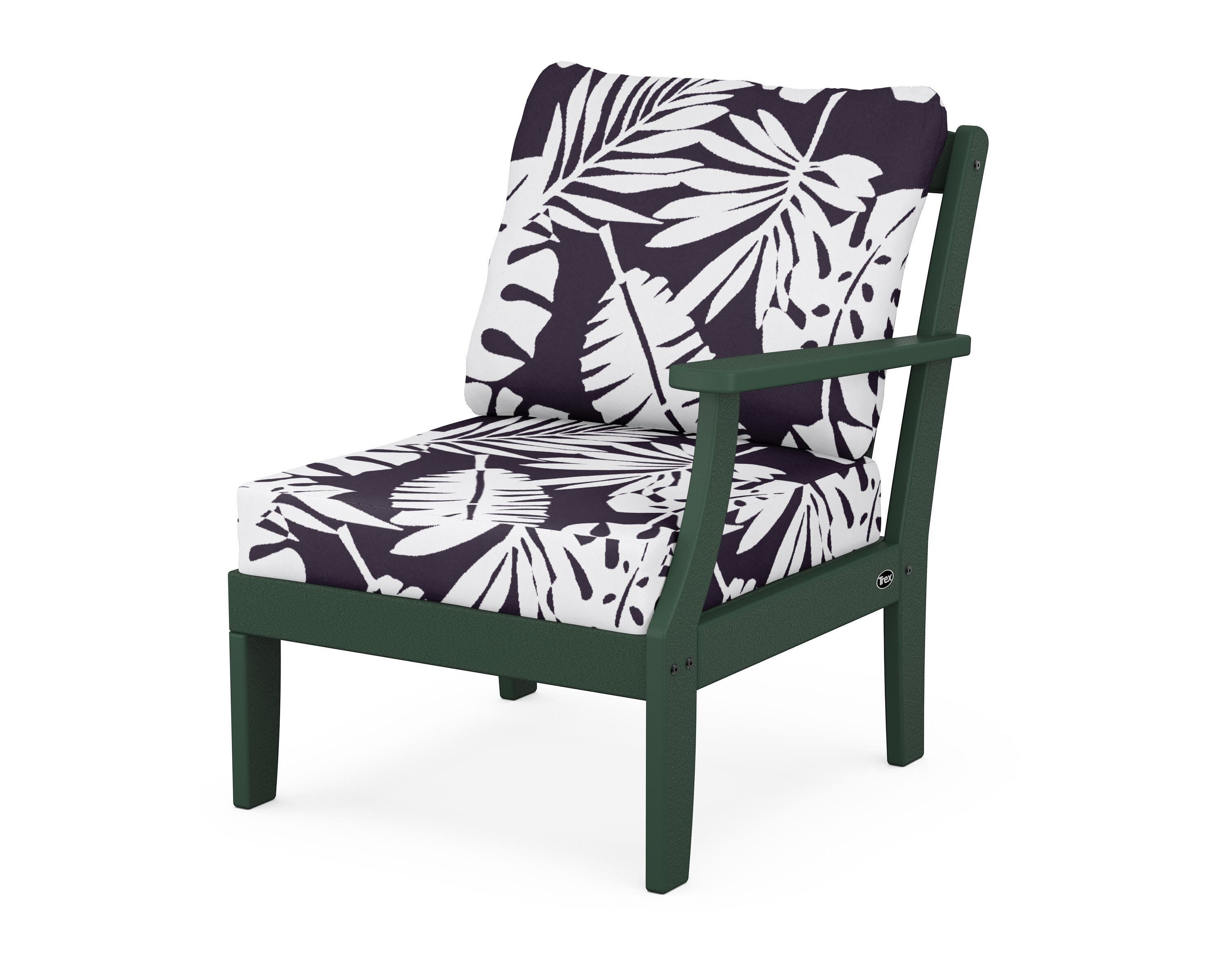 Yacht Club Modular Right Arm Chair in Rainforest Canopy / Leaf Navy