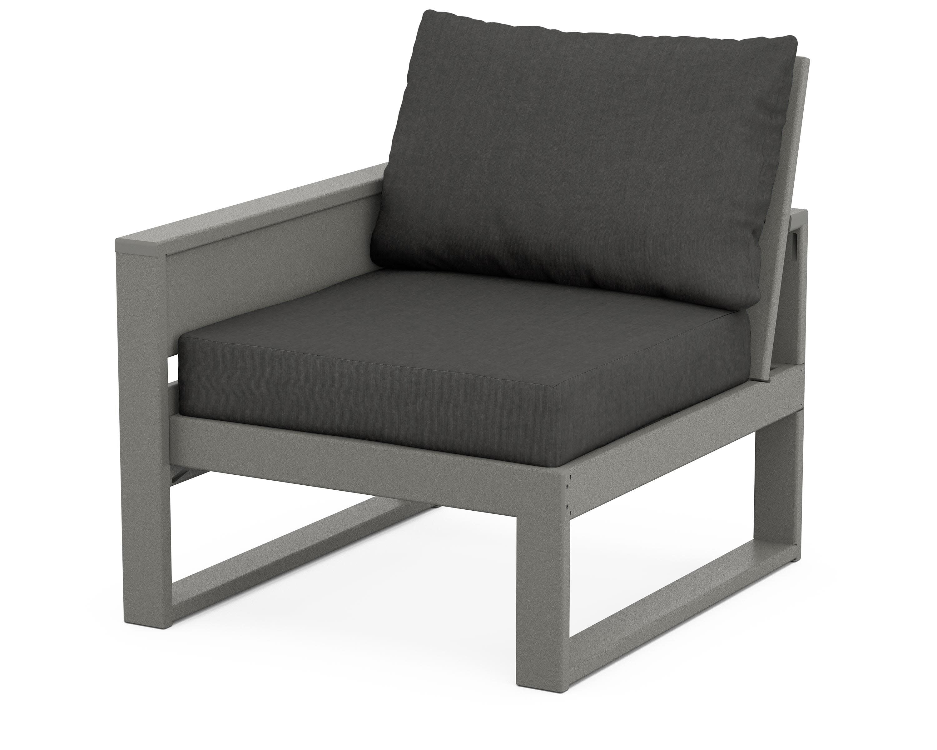 Eastport Modular Left Arm Chair in Stepping Stone / Spectrum Carbon