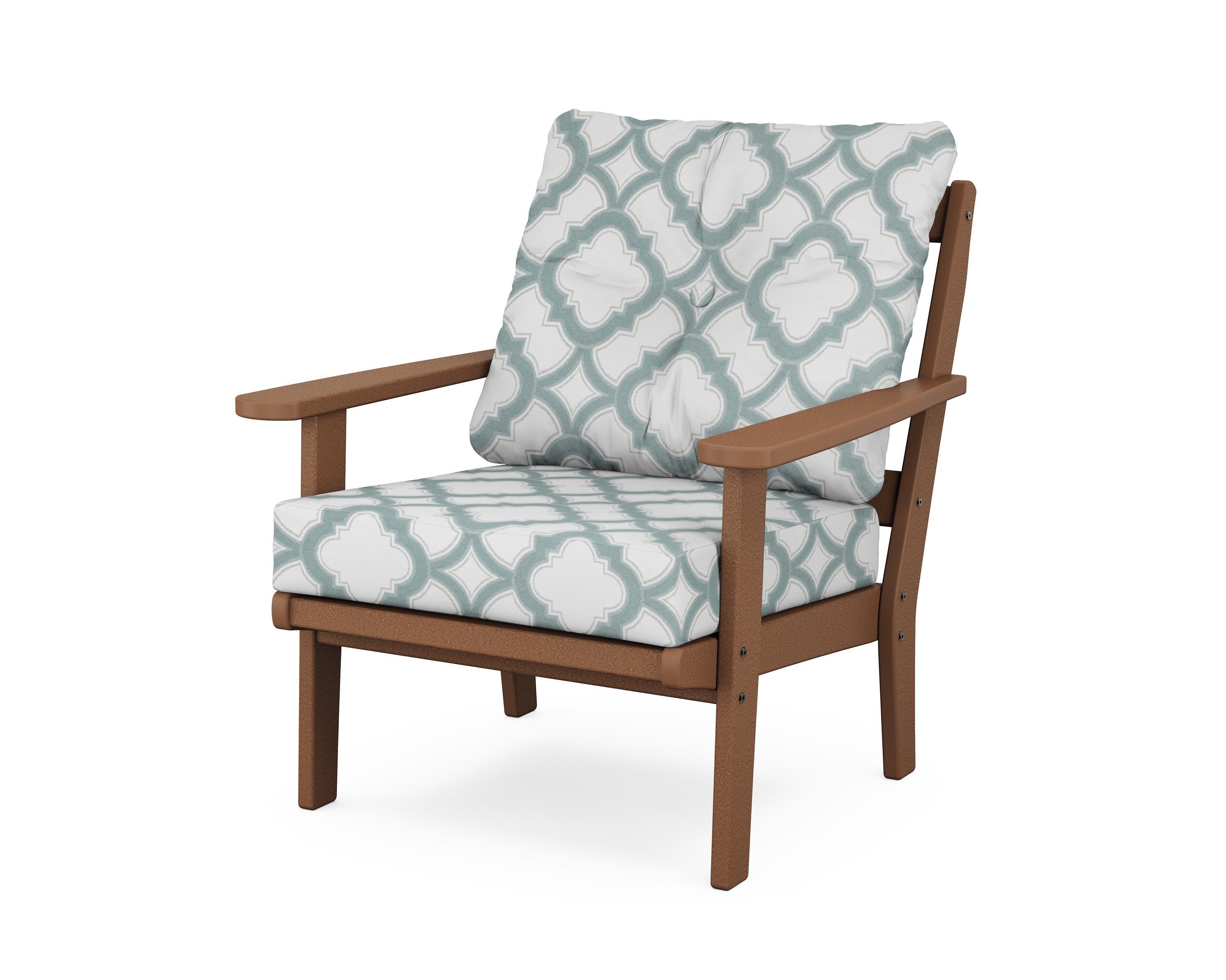 Cape Cod Deep Seating Chair in Tree House / Trellis Glacier Spa