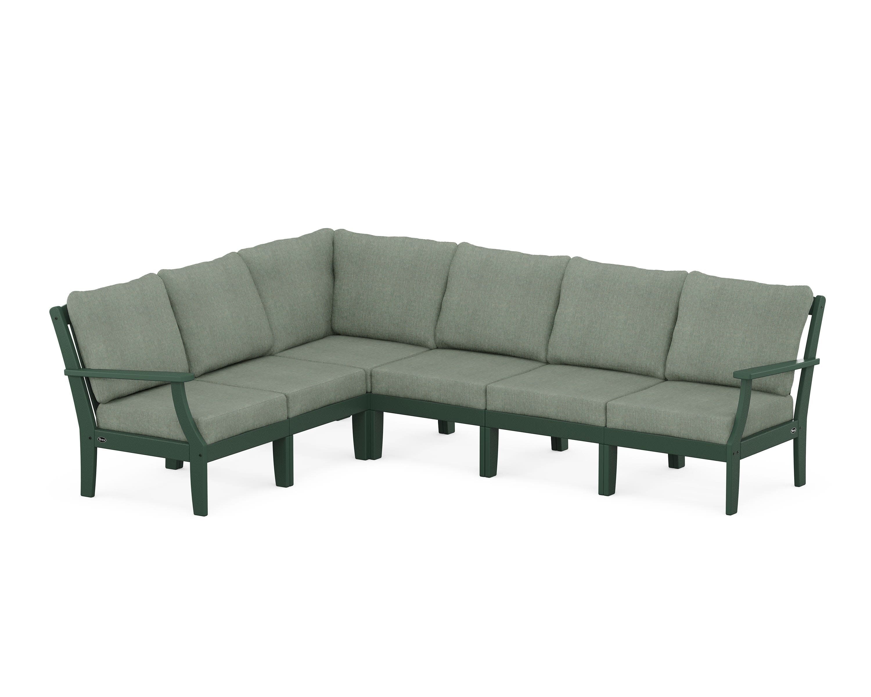Yacht Club Modular 6-Piece Deep Seating Set in Rainforest Canopy / Cast Sage