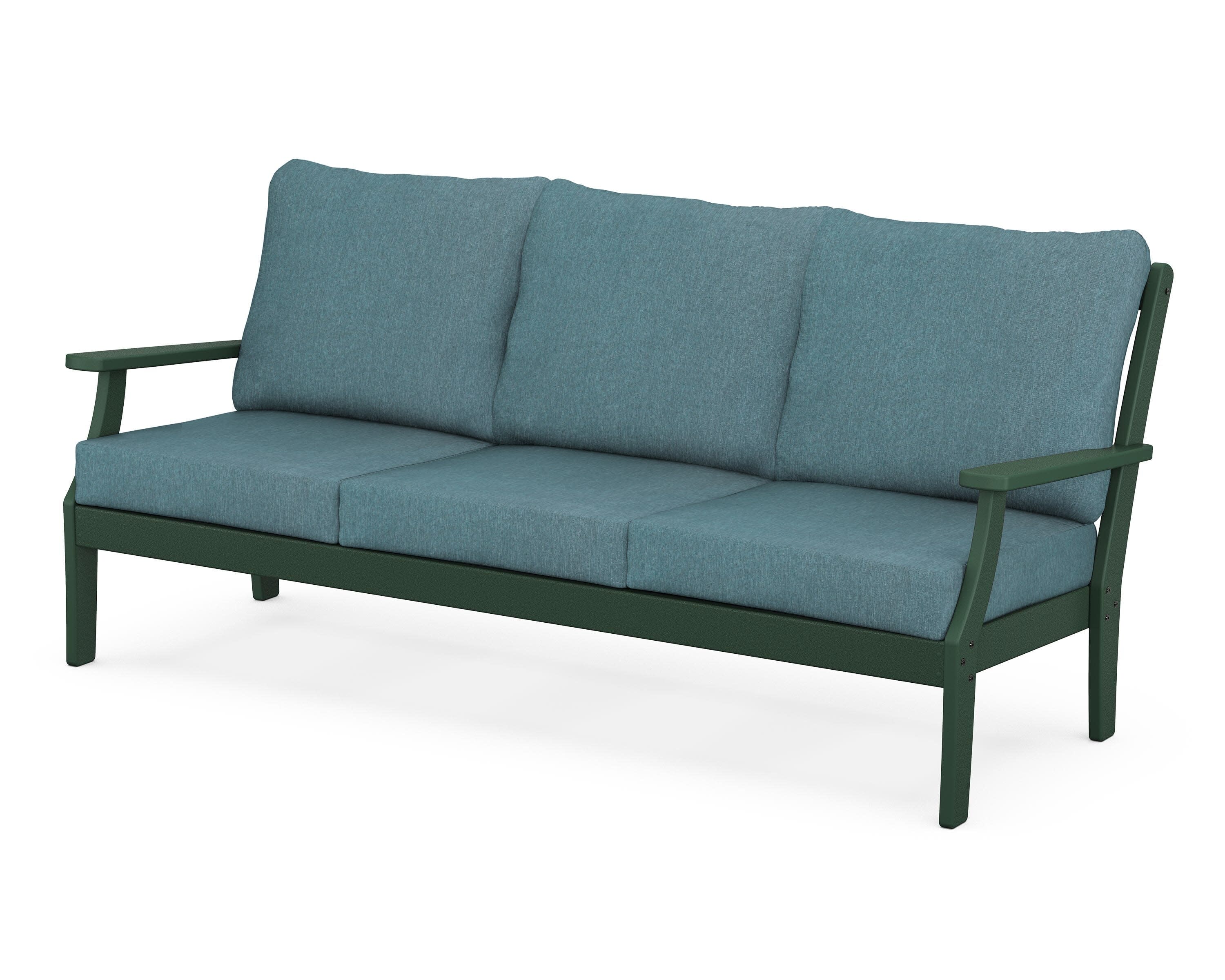 Yacht Club Deep Seating Sofa in Rainforest Canopy / Ocean Teal