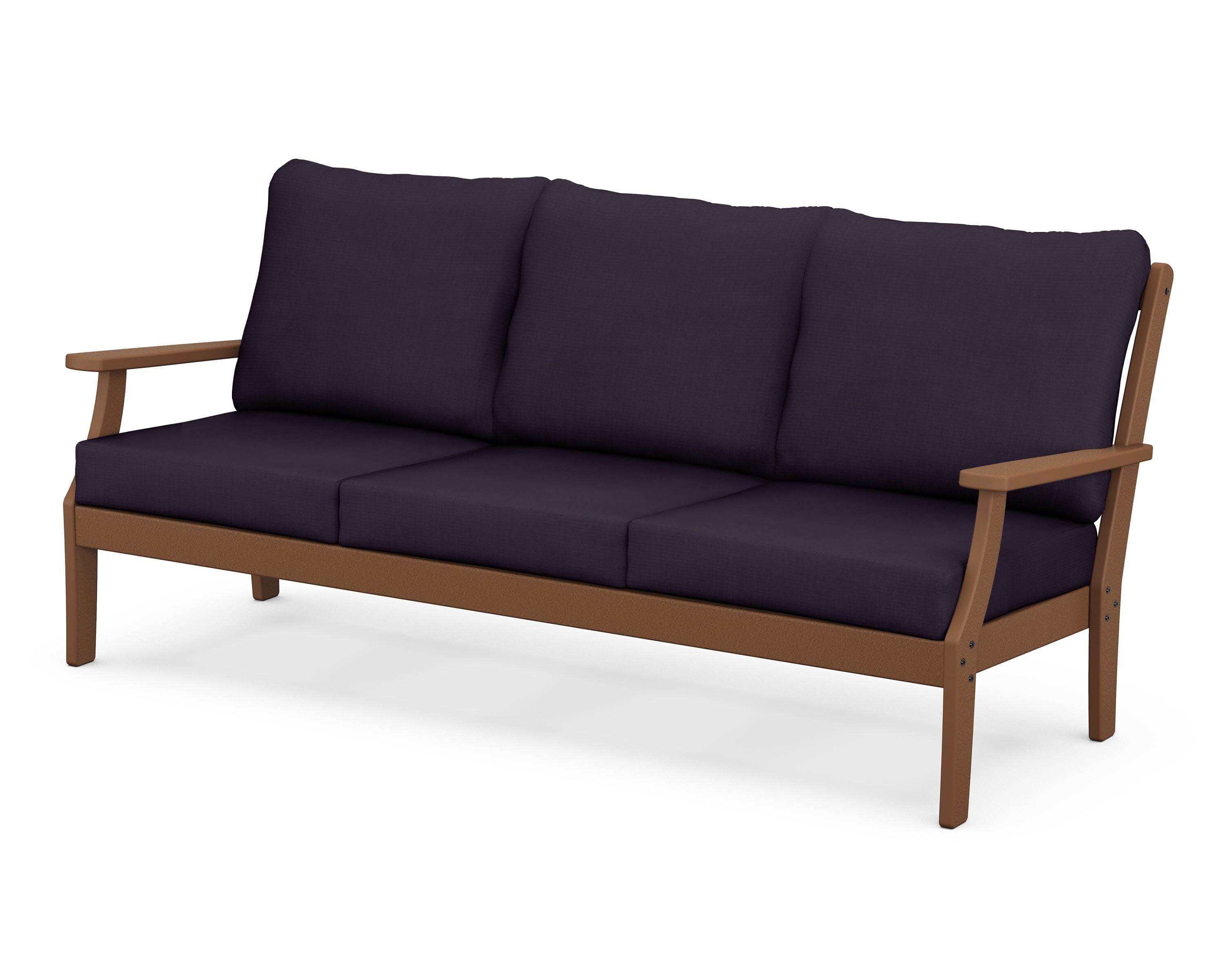 Yacht Club Deep Seating Sofa in Tree House / Navy Linen