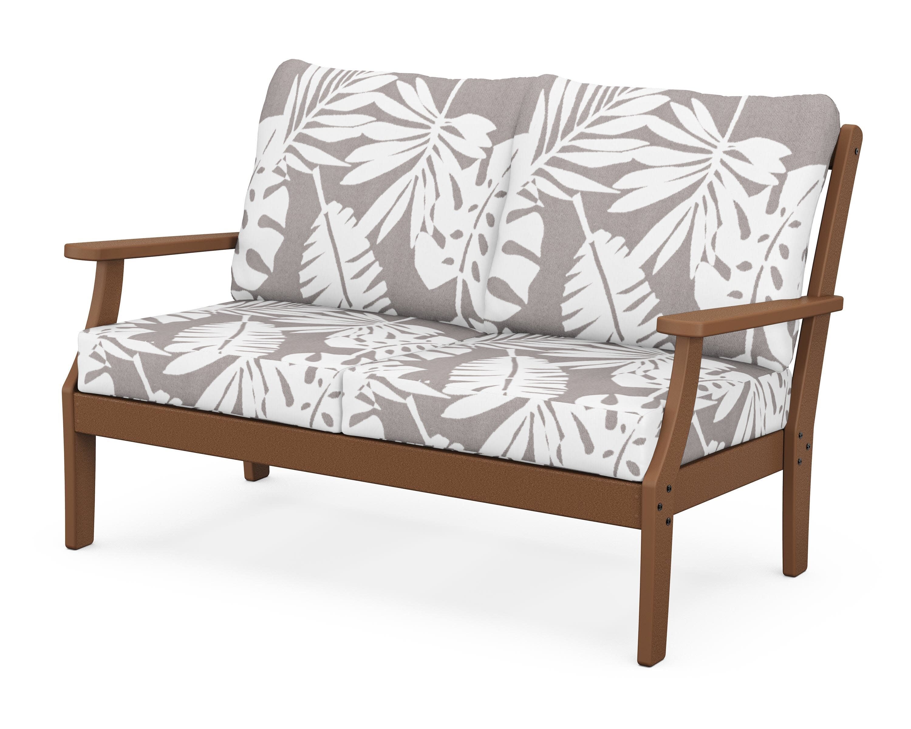 Yacht Club Deep Seating Loveseat in Tree House / Leaf Grey Mist
