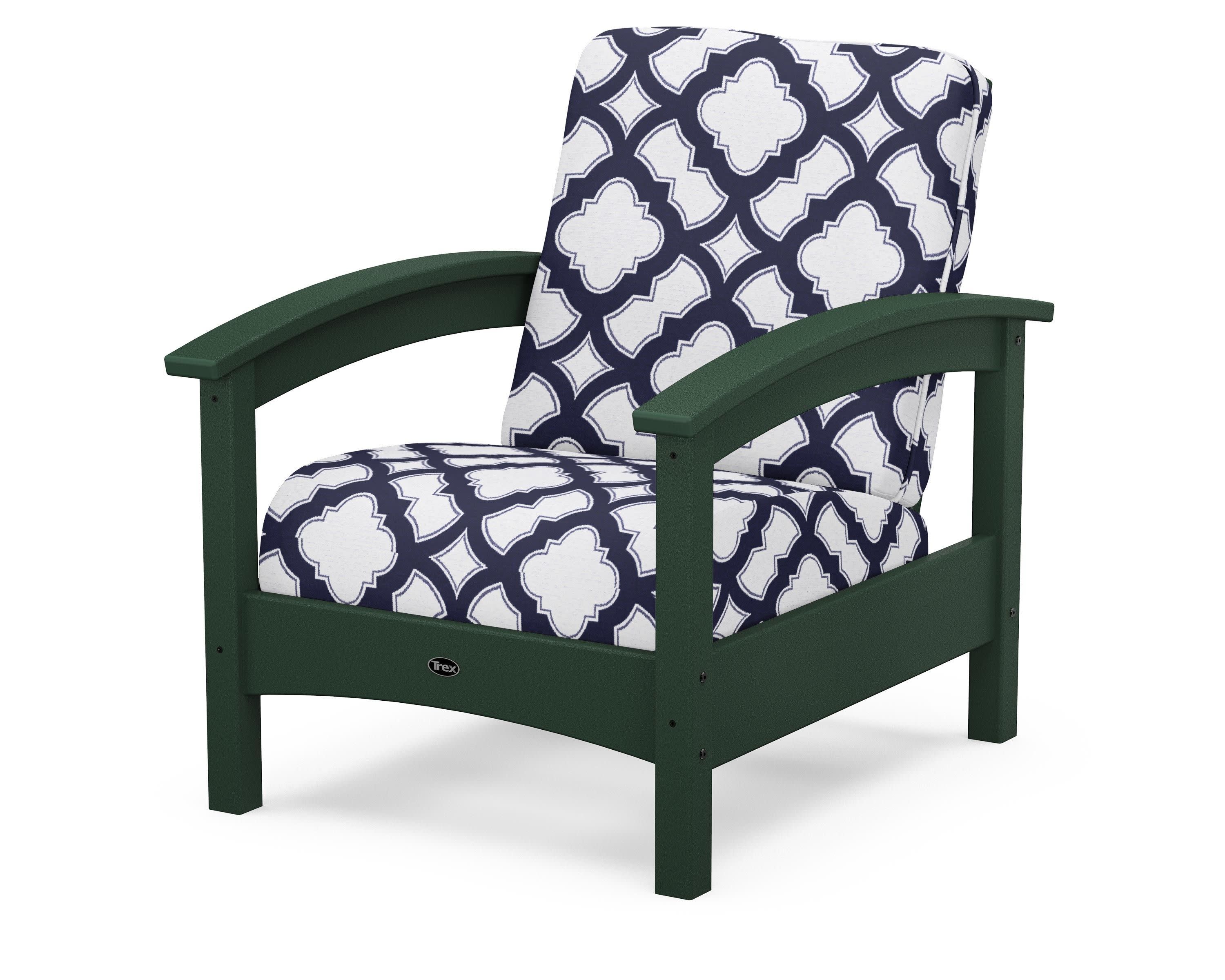 Rockport Club Chair in Rainforest Canopy / Trellis Navy