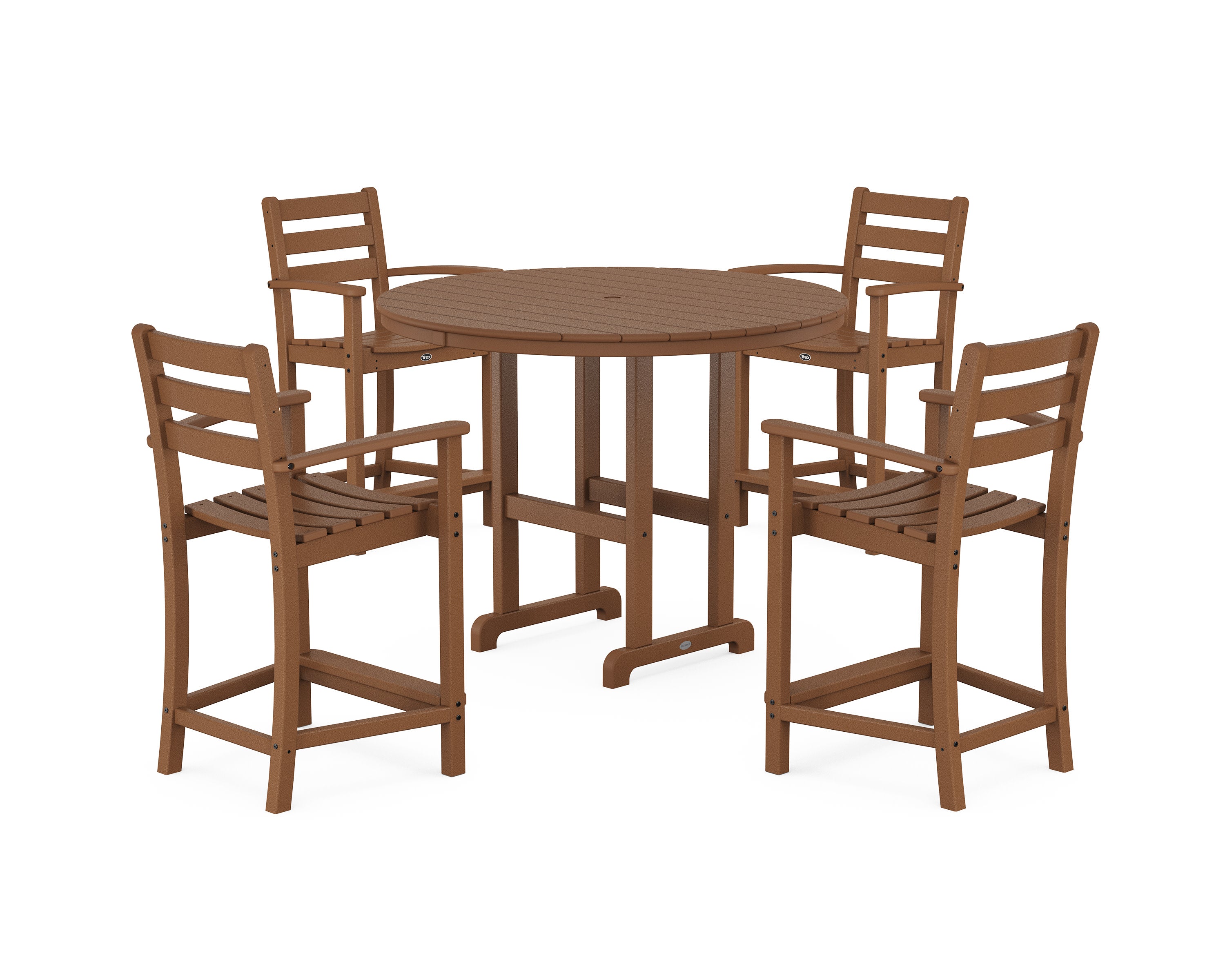 Monterey Bay 5-Piece Arm Chair Counter Set in Tree House