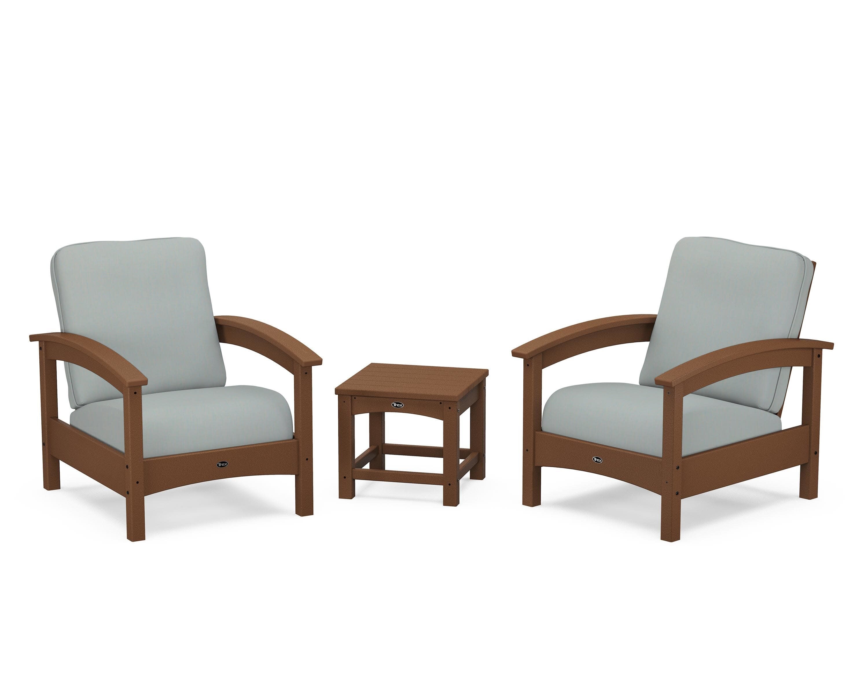 Rockport Club 3-Piece Deep Seating Conversation Set in Tree House / Spa