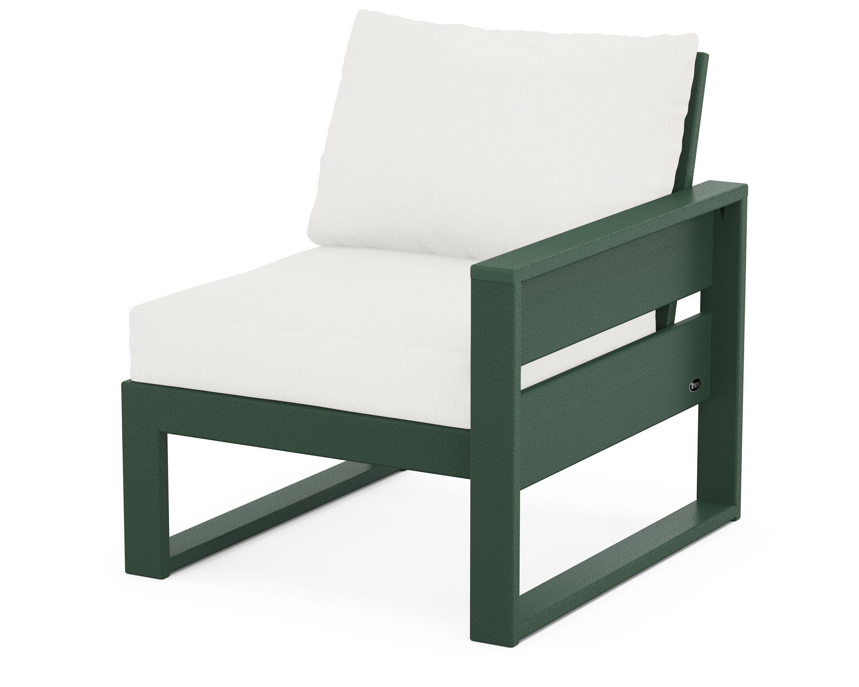 Eastport Modular Right Arm Chair in Rainforest Canopy / Natural Linen