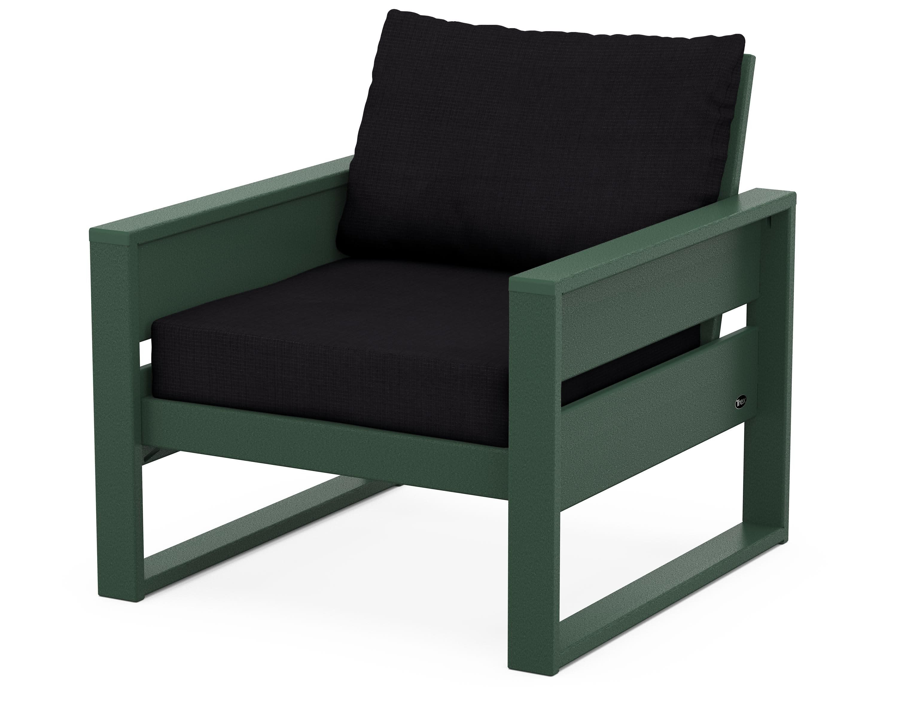 Eastport Club Chair in Rainforest Canopy / Midnight Linen