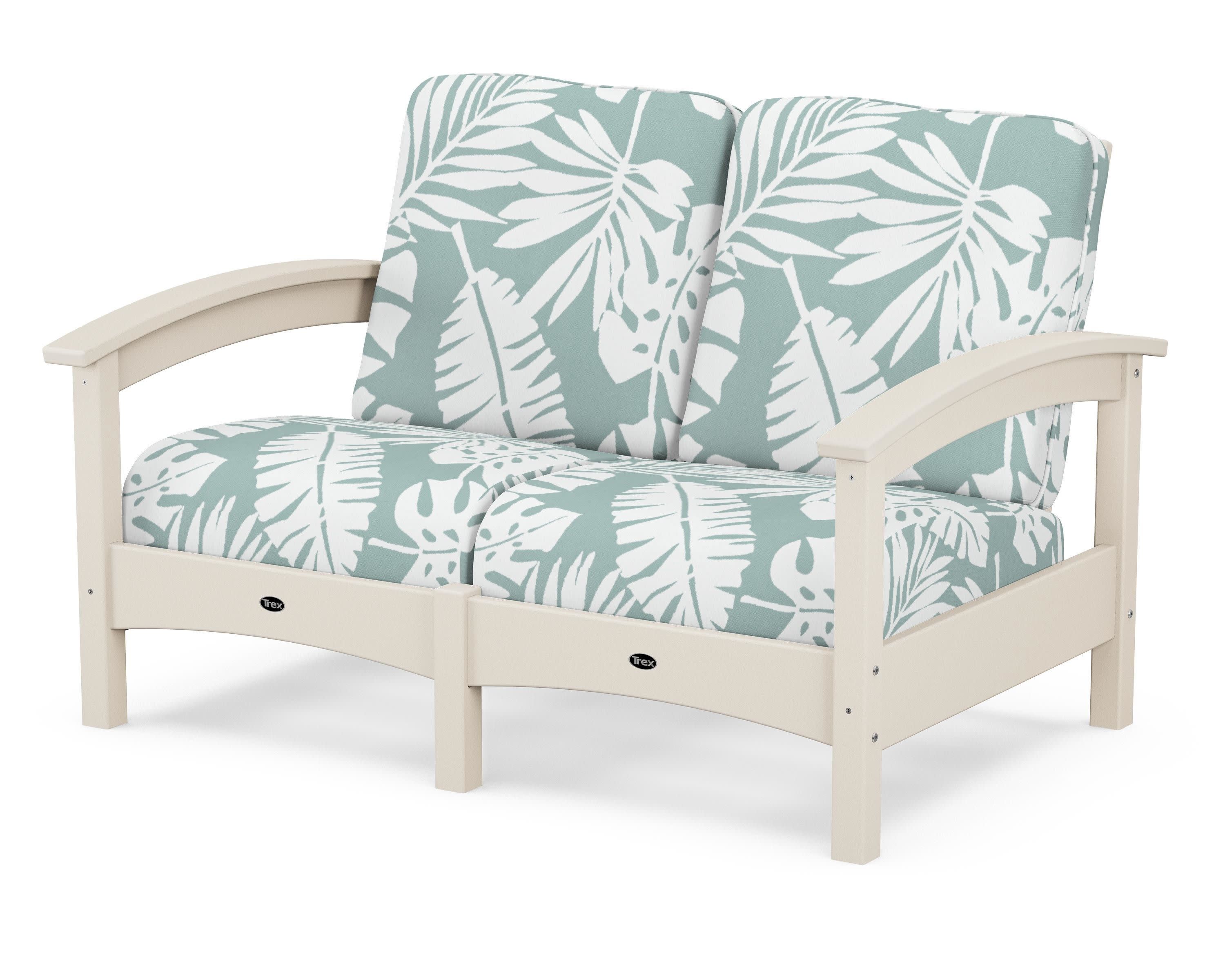Rockport Club Loveseat in Sand Castle / Leaf Glacier Spa