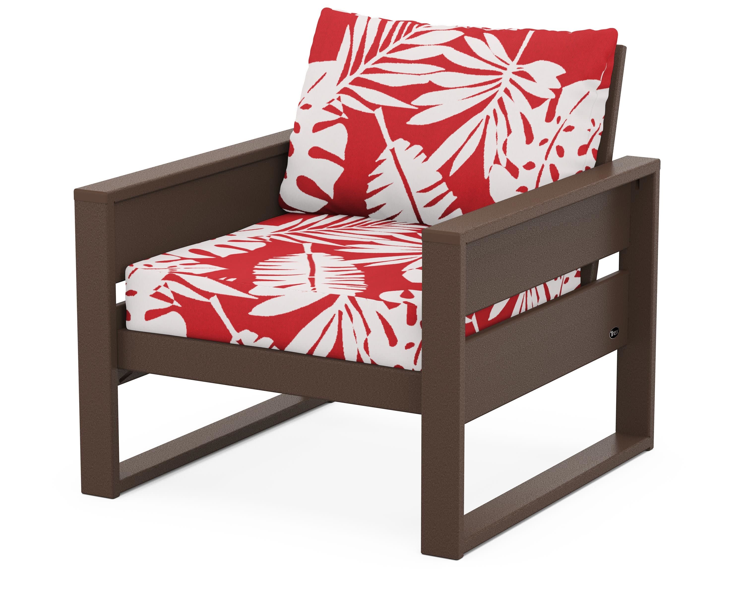 Eastport Club Chair in Vintage Lantern / Leaf Crimson