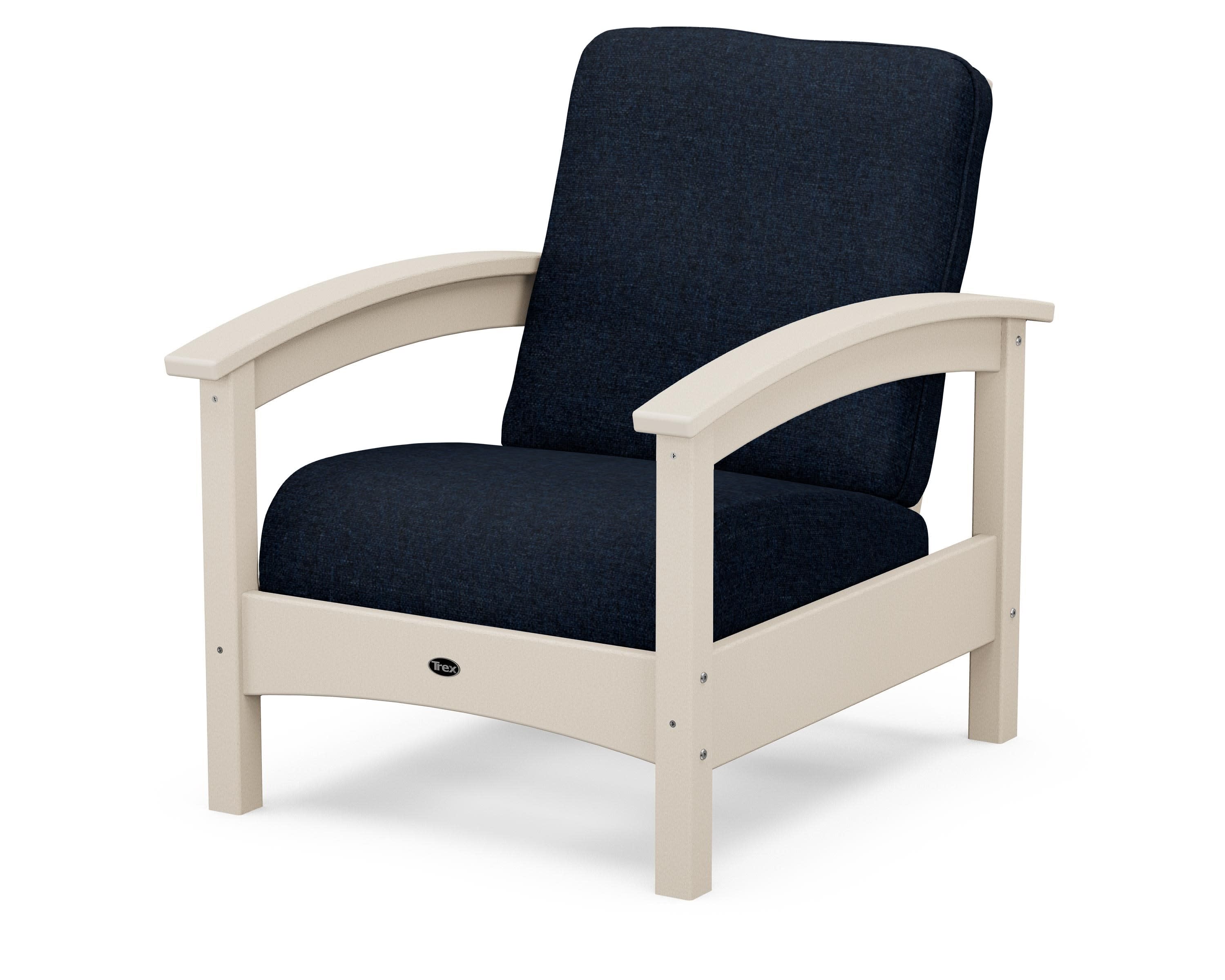 Rockport Club Chair in Sand Castle / Marine Indigo