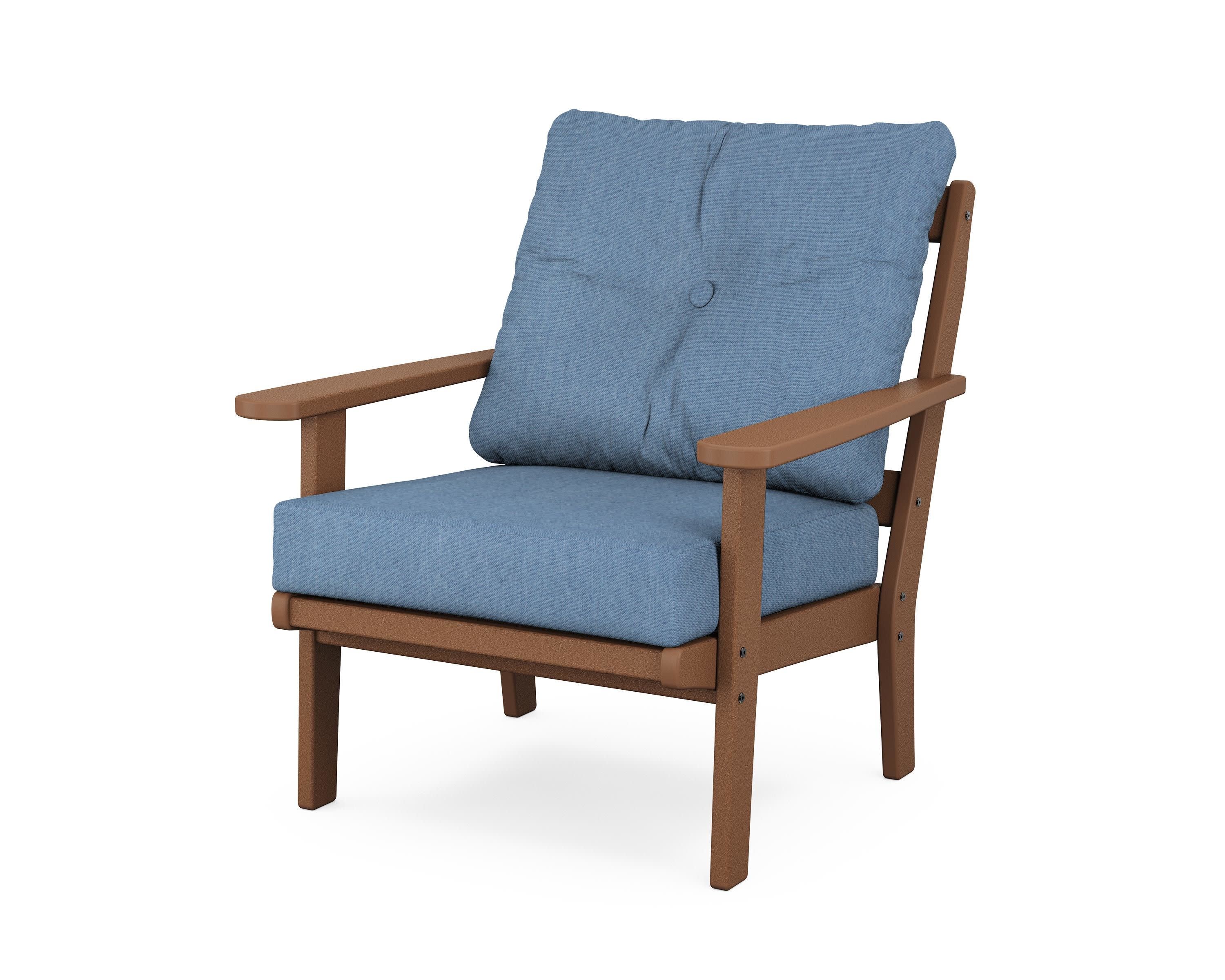 Cape Cod Deep Seating Chair in Tree House / Sky Blue