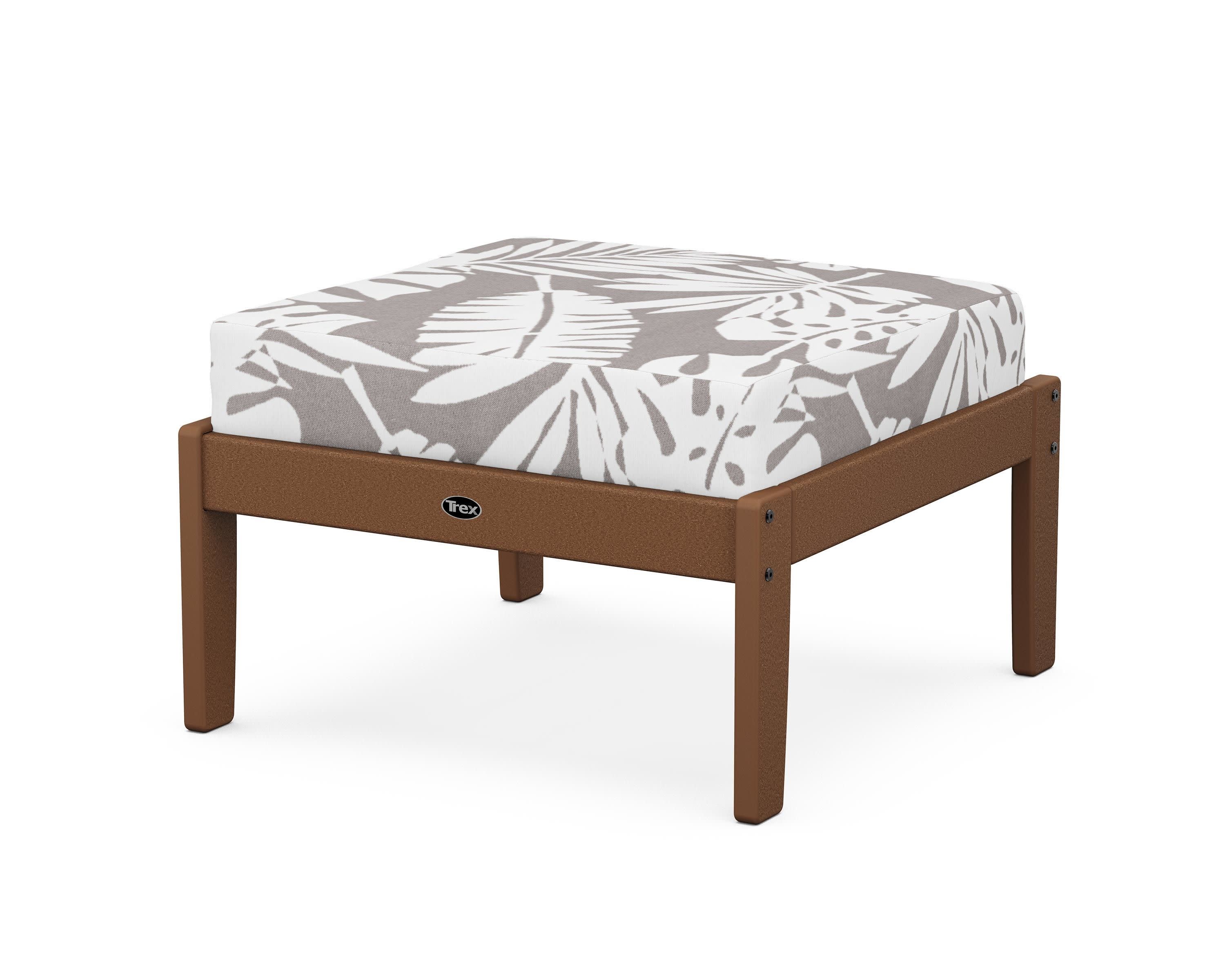 Yacht Club Deep Seating Ottoman in Tree House / Leaf Grey Mist