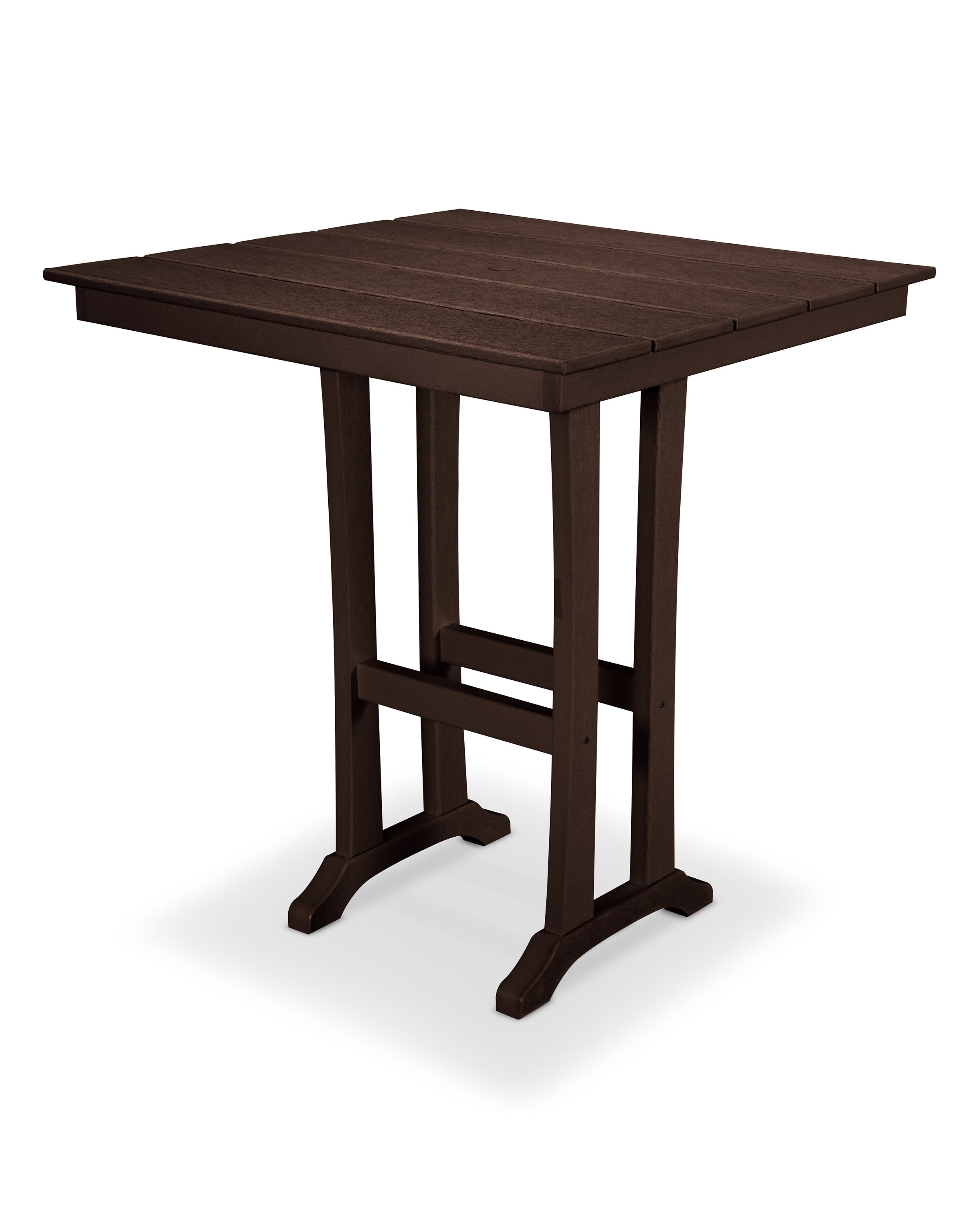 Farmhouse Trestle 37" Bar Table in Vintage Lantern