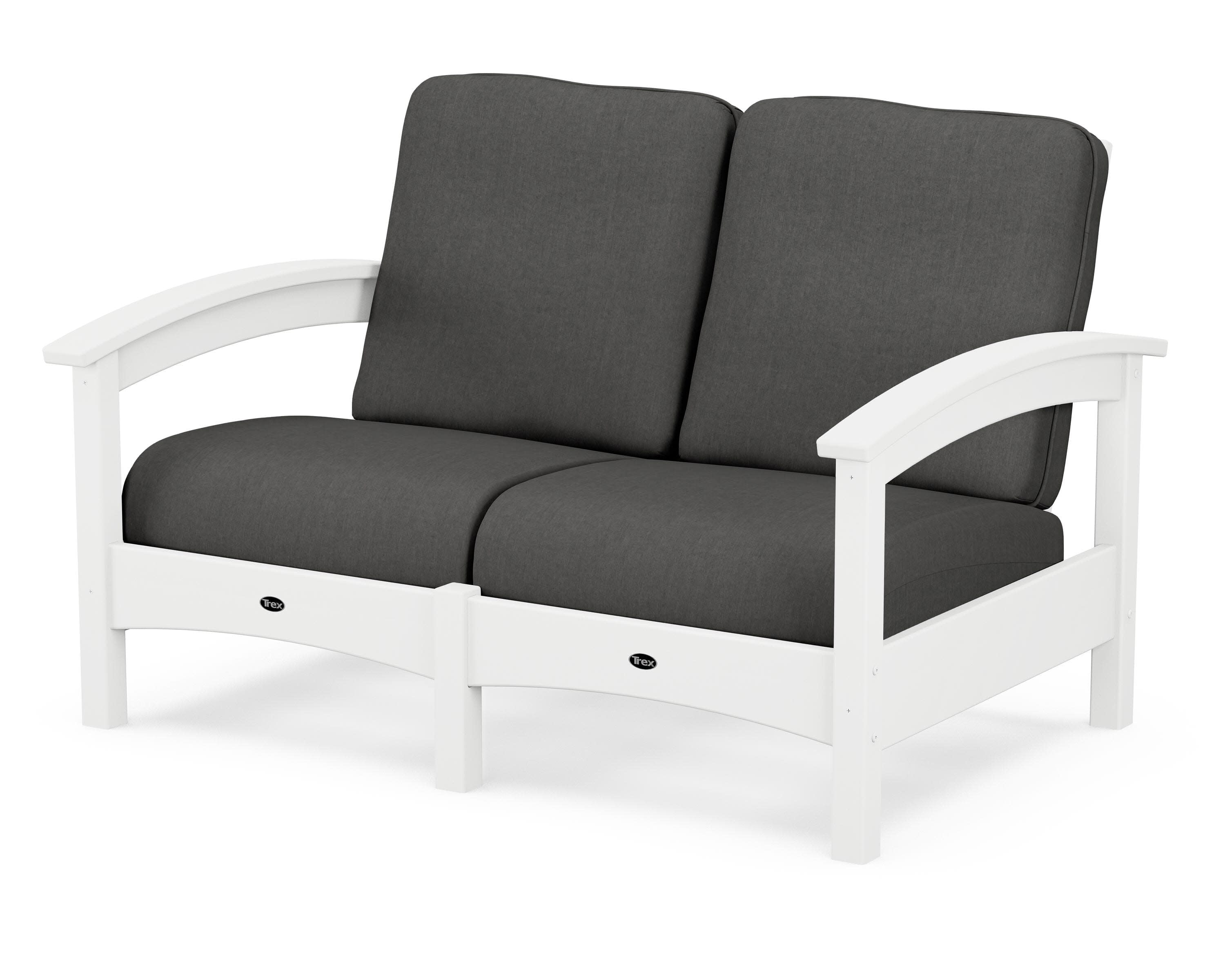 Rockport Club Loveseat in Classic White / Spectrum Carbon