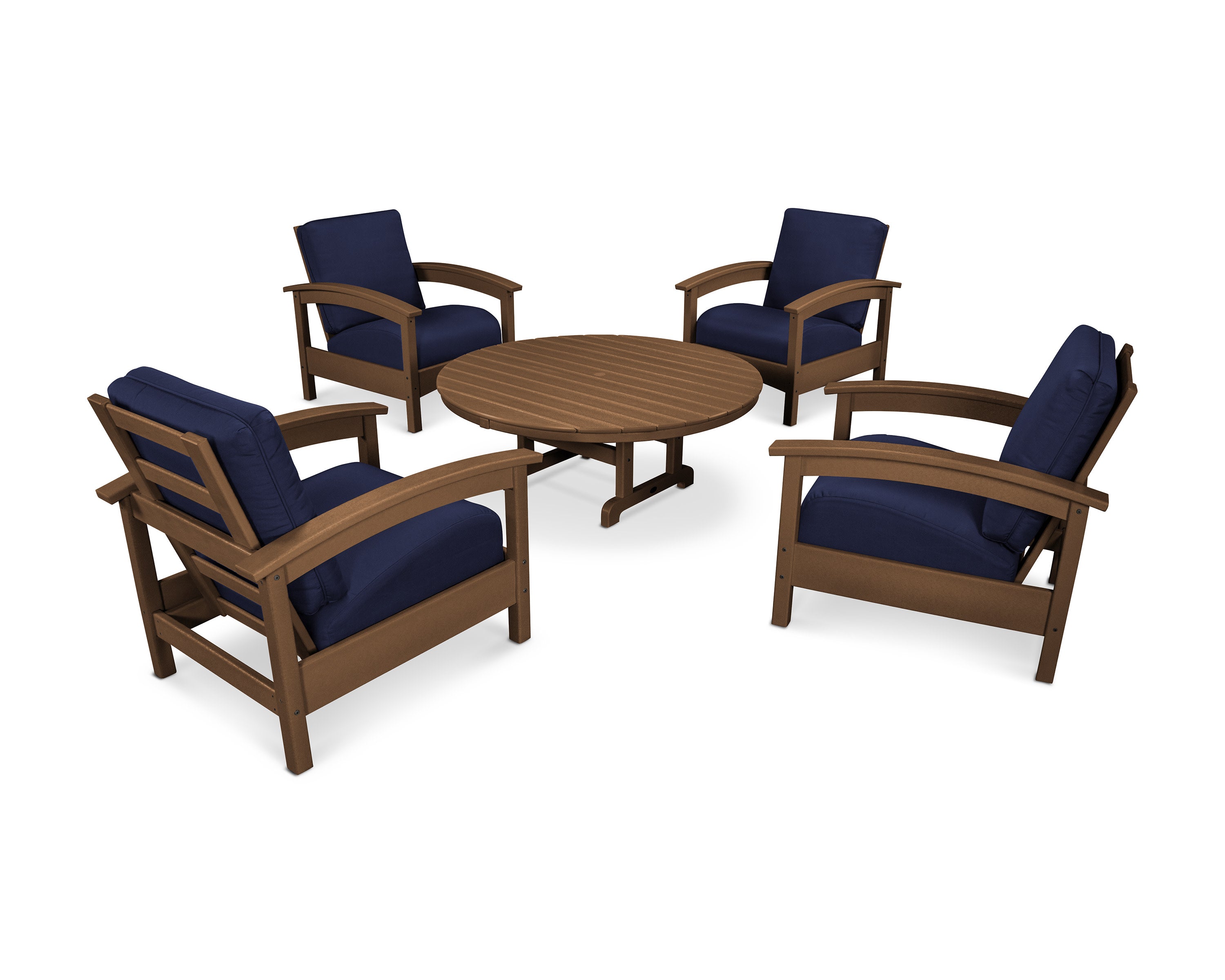 Rockport 5-Piece Deep Seating Set in Tree House / Navy