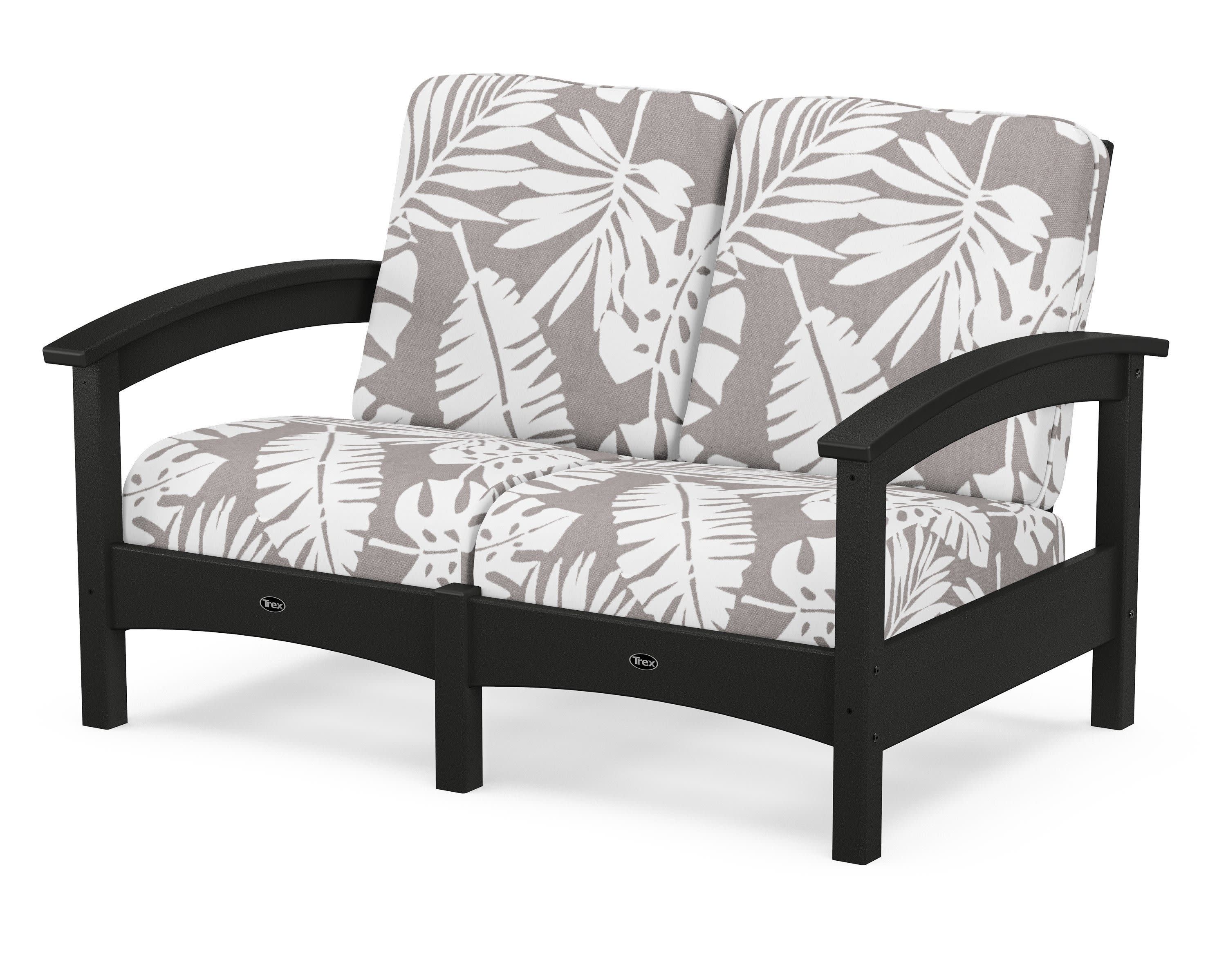 Rockport Club Loveseat in Charcoal Black / Leaf Grey Mist