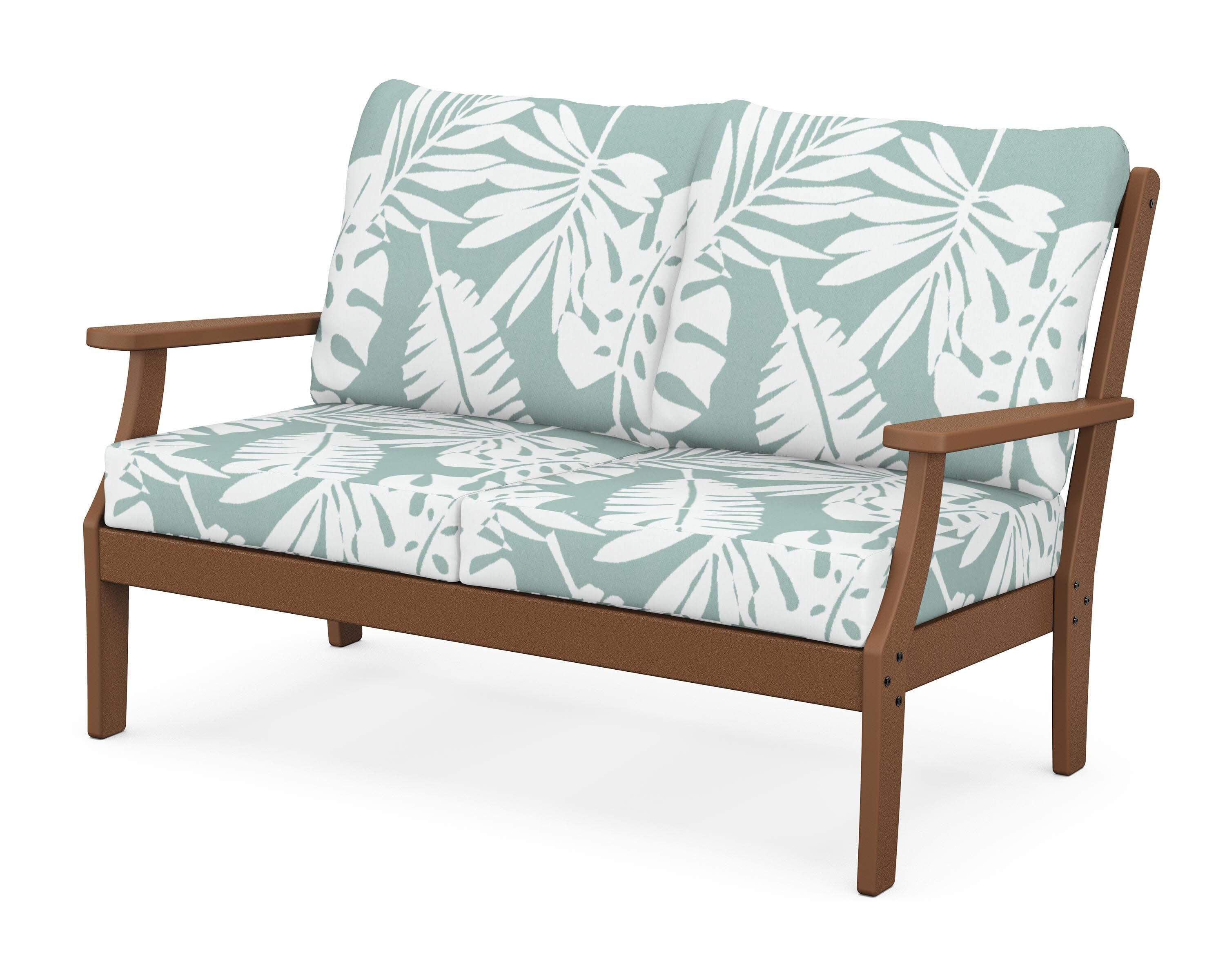 Yacht Club Deep Seating Loveseat in Tree House / Leaf Glacier Spa