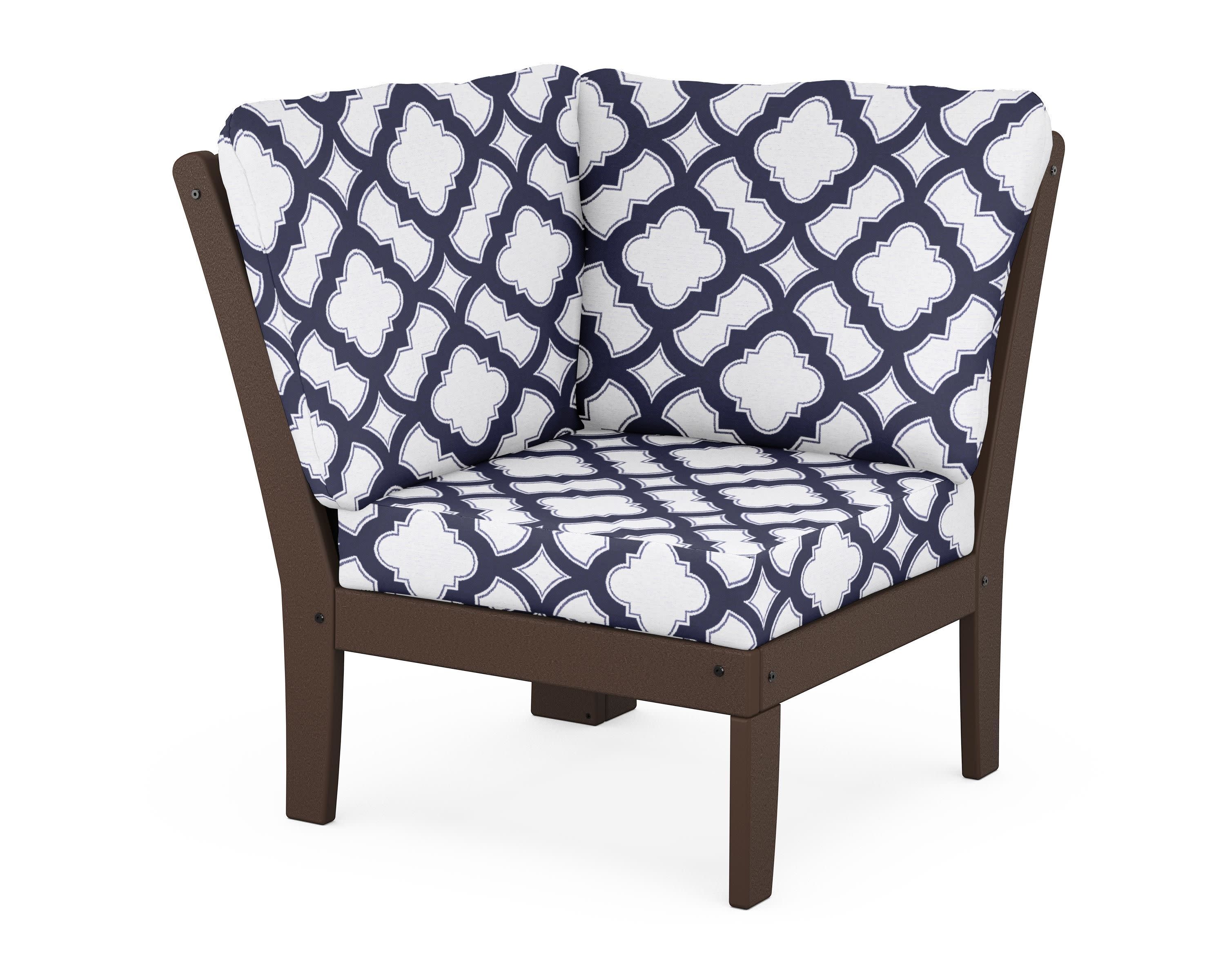 Yacht Club Modular Corner Chair in Vintage Lantern / Trellis Navy