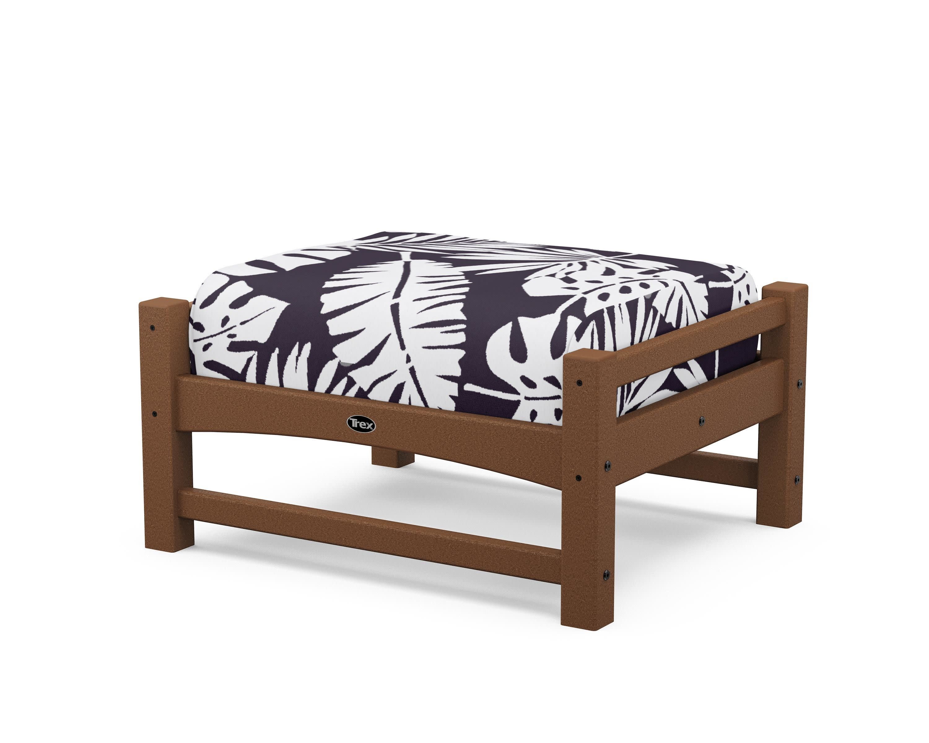 Rockport Club Ottoman in Tree House / Leaf Navy