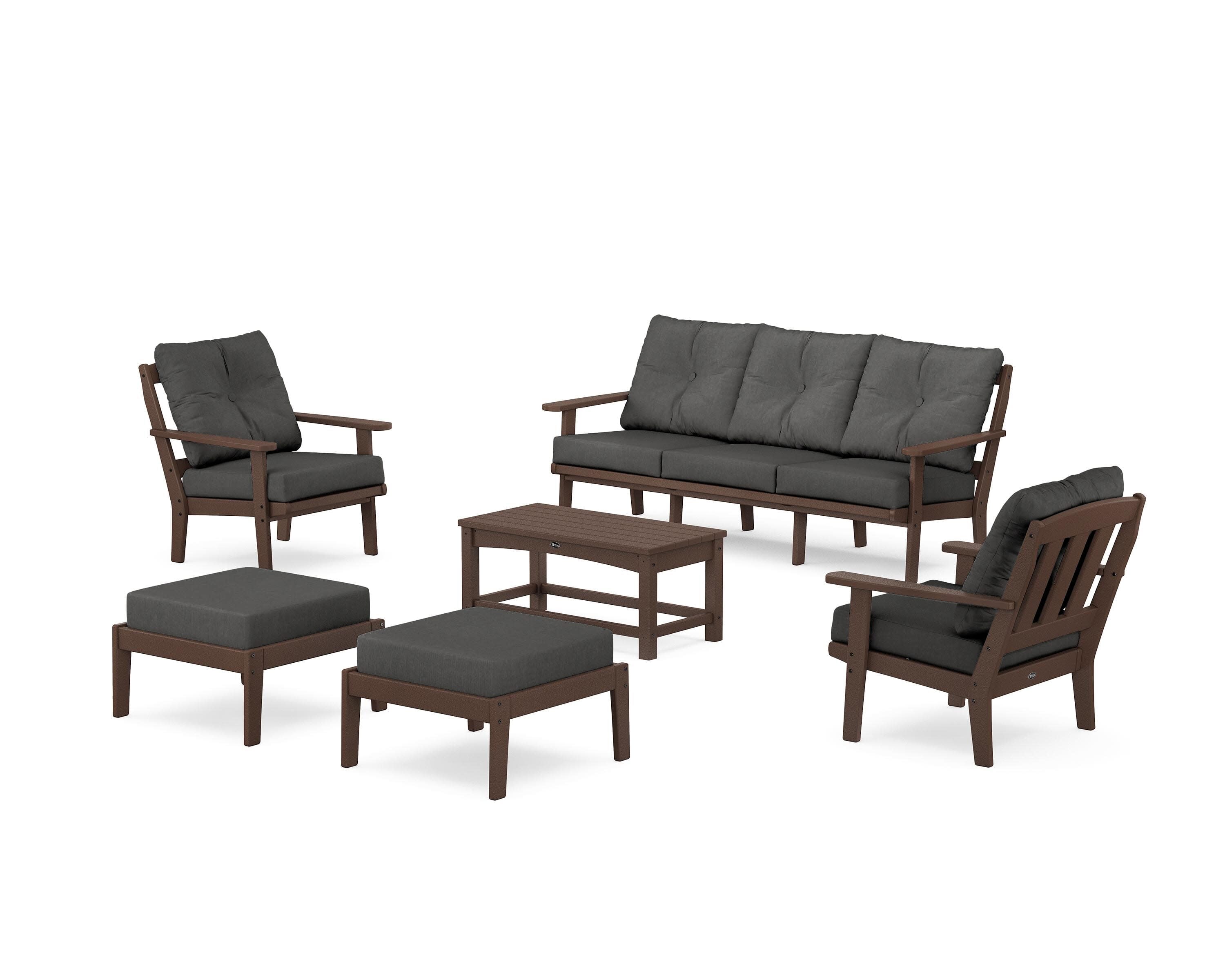 Cape Cod 6-Piece Lounge Sofa Set in Vintage Lantern / Spectrum Carbon