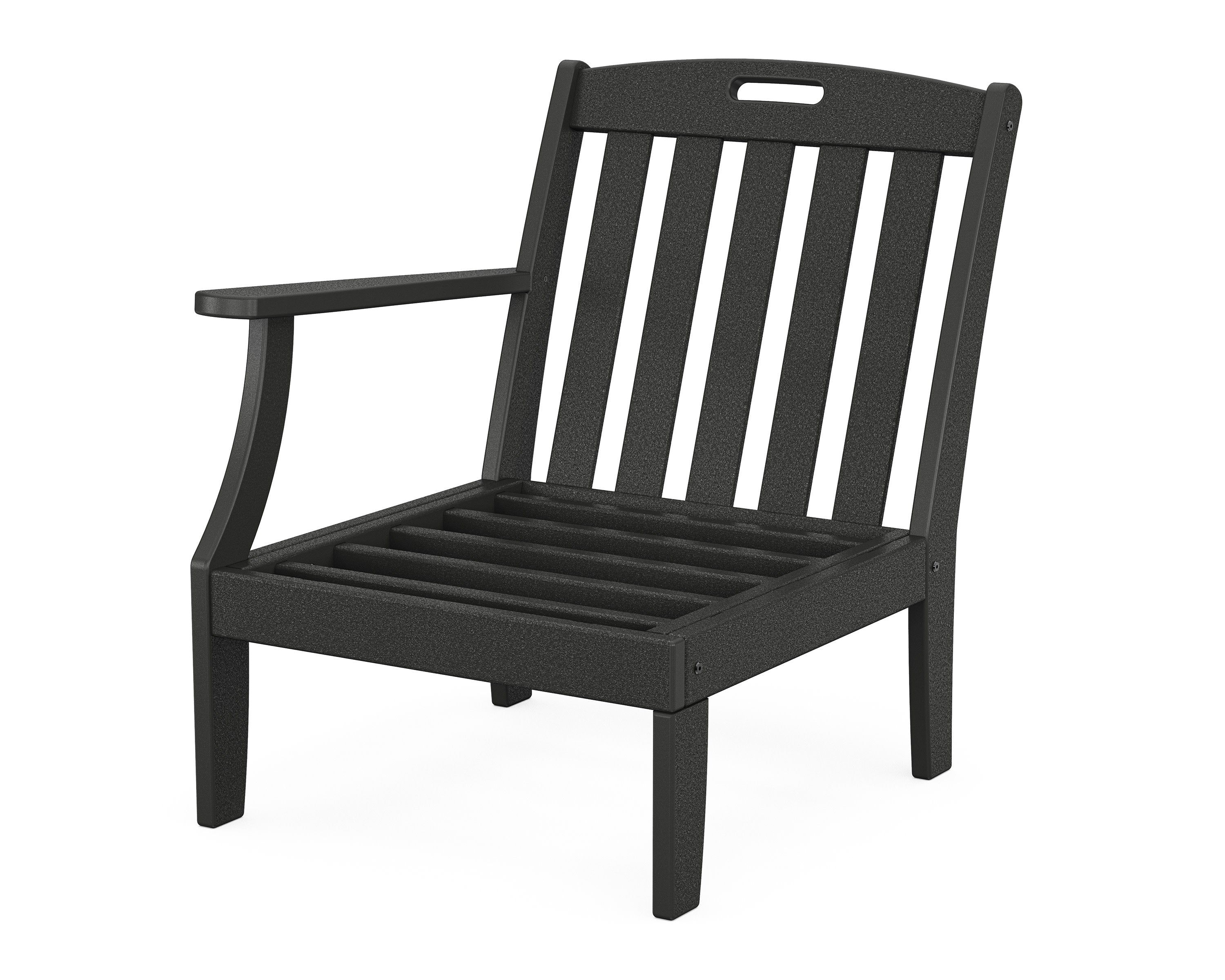 Yacht Club Modular Left Arm Chair Frame in Charcoal Black