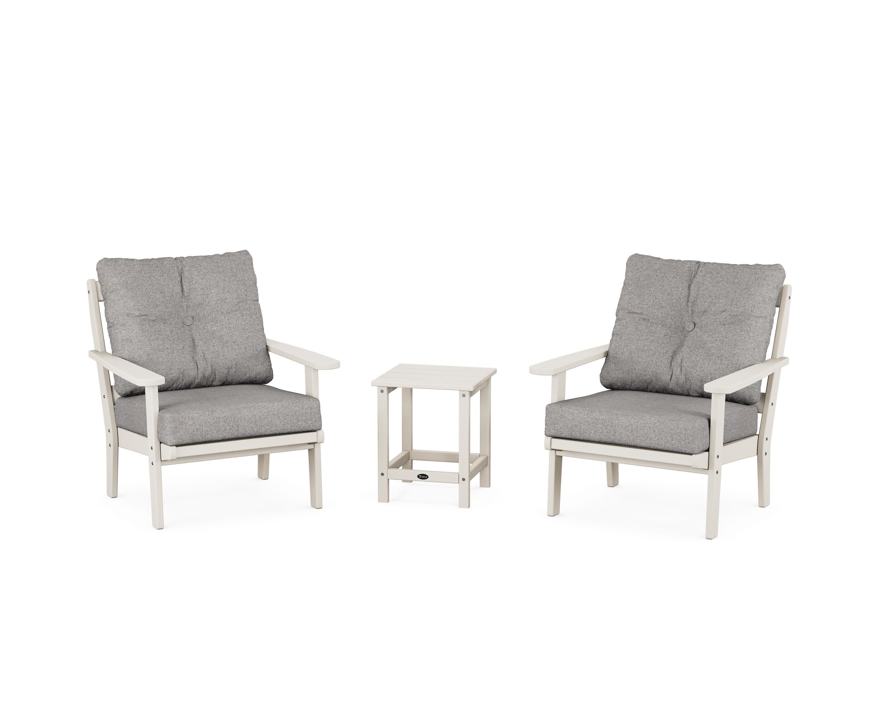 Cape Cod 3-Piece Deep Seating Set in Sand Castle / Grey Mist