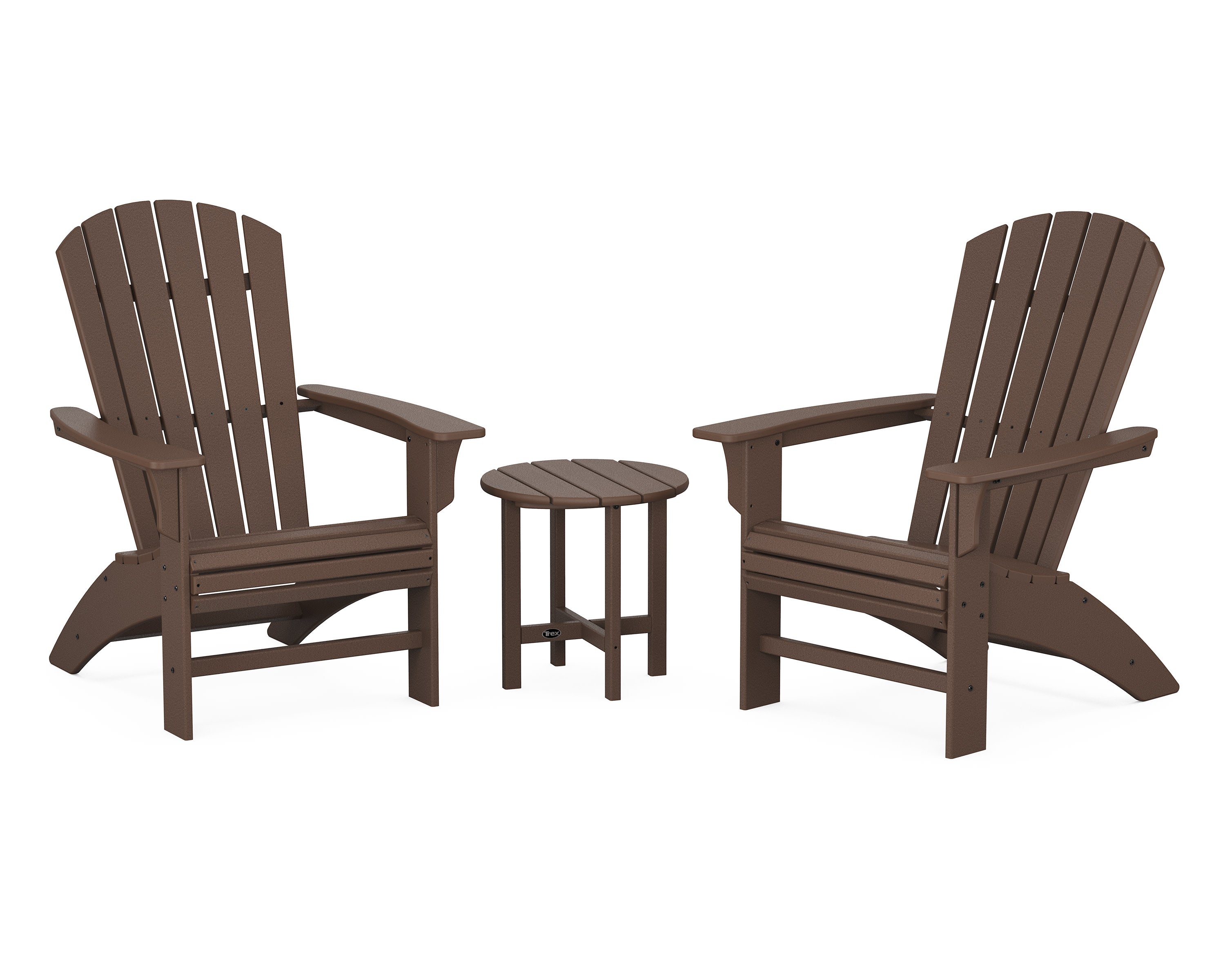 Yacht Club 3-Piece Curveback Adirondack Set in Vintage Lantern