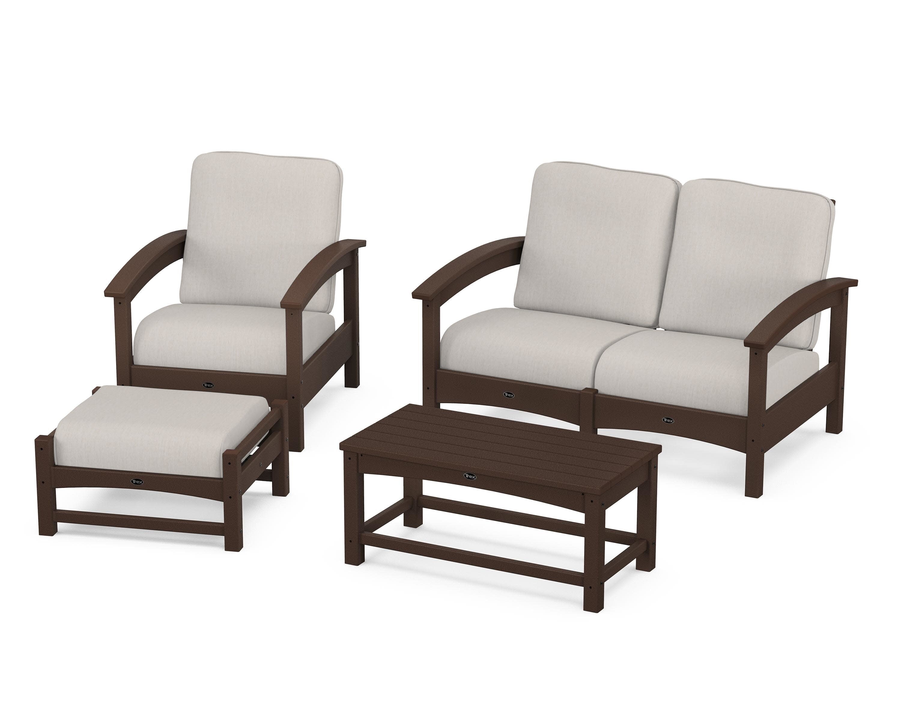 Rockport 4-Piece Deep Seating Conversation Group in Vintage Lantern / Cast Ash