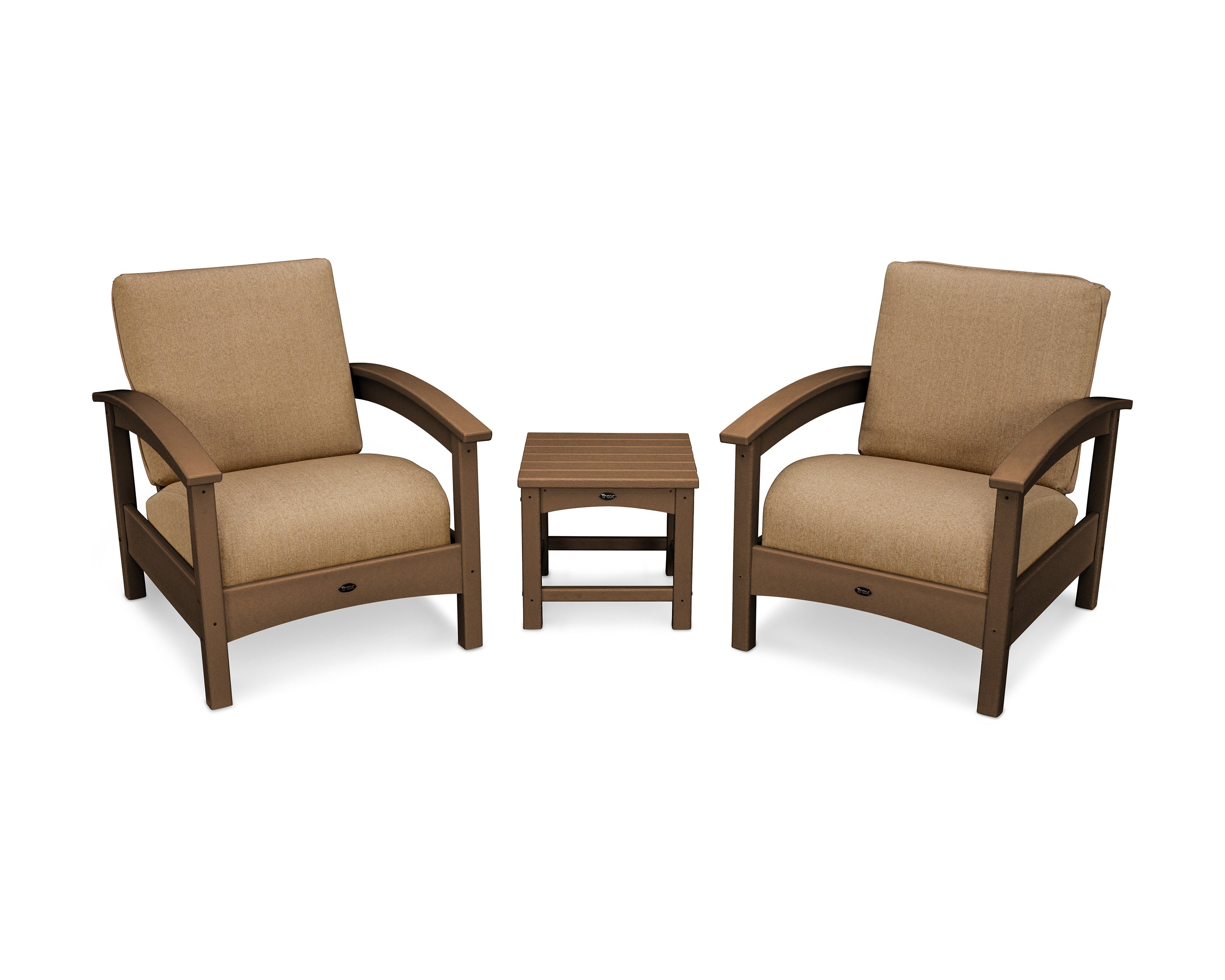 Rockport Club 3-Piece Deep Seating Conversation Set in Tree House / Sesame