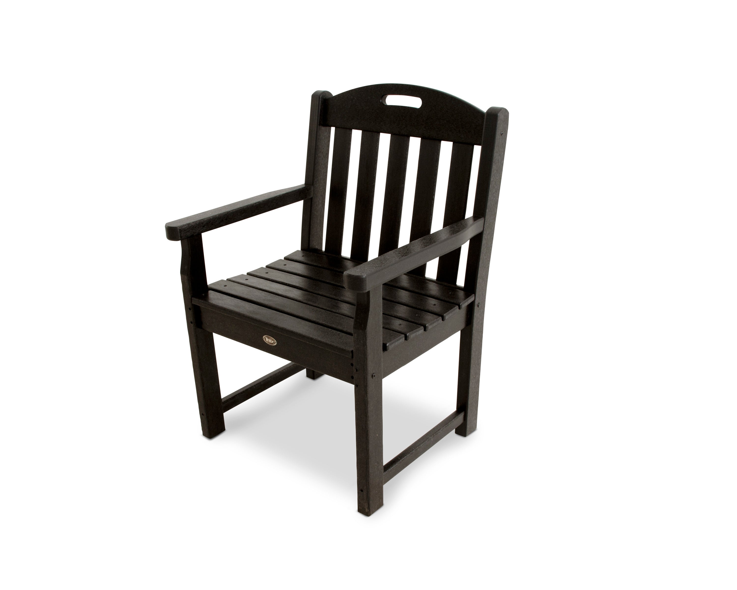 Yacht Club Garden Arm Chair in Charcoal Black